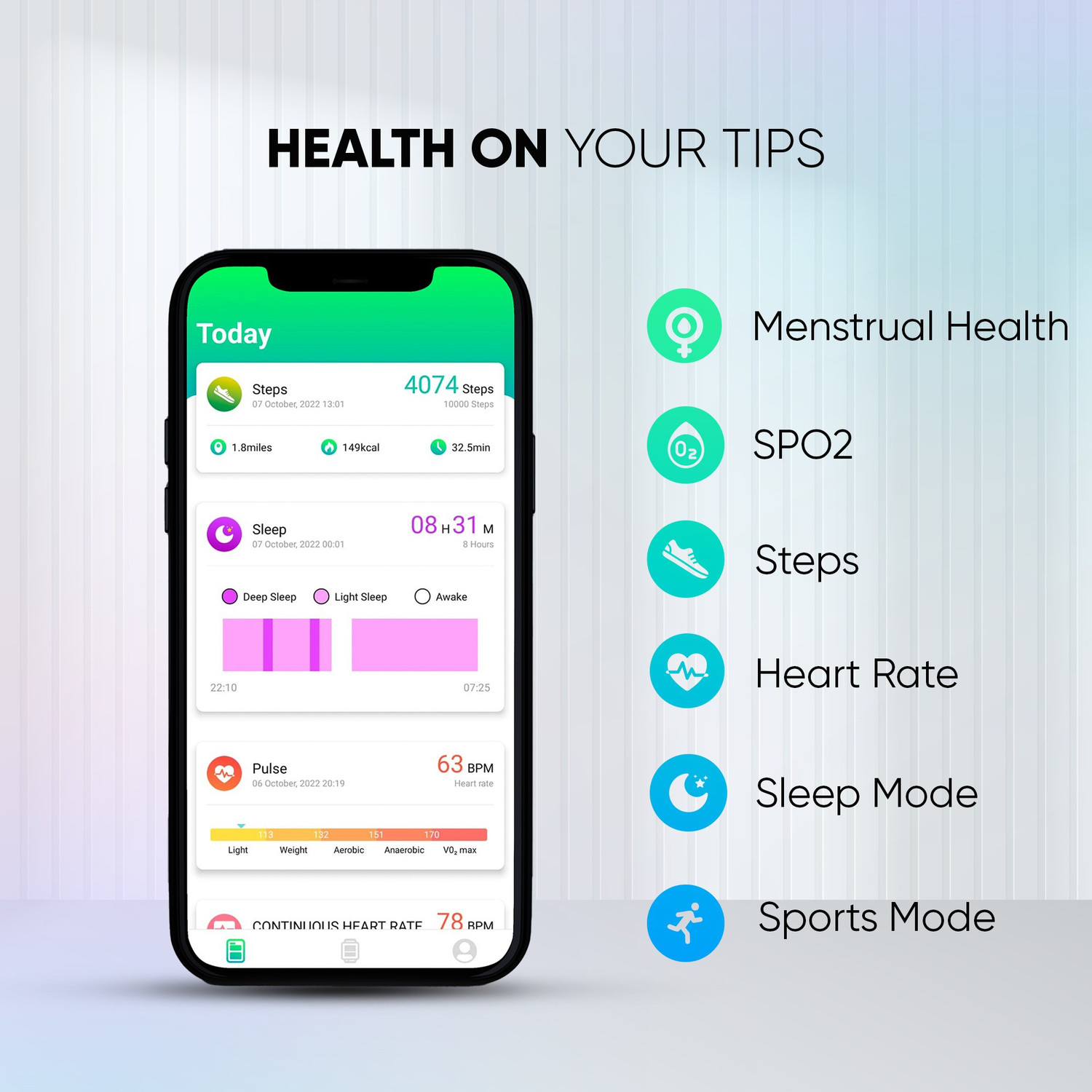 Image of Mivi Model E with 1.69 inch Display, 7-Day Battery Life , Spo2, Heart Rate Monitor. Smartwatch