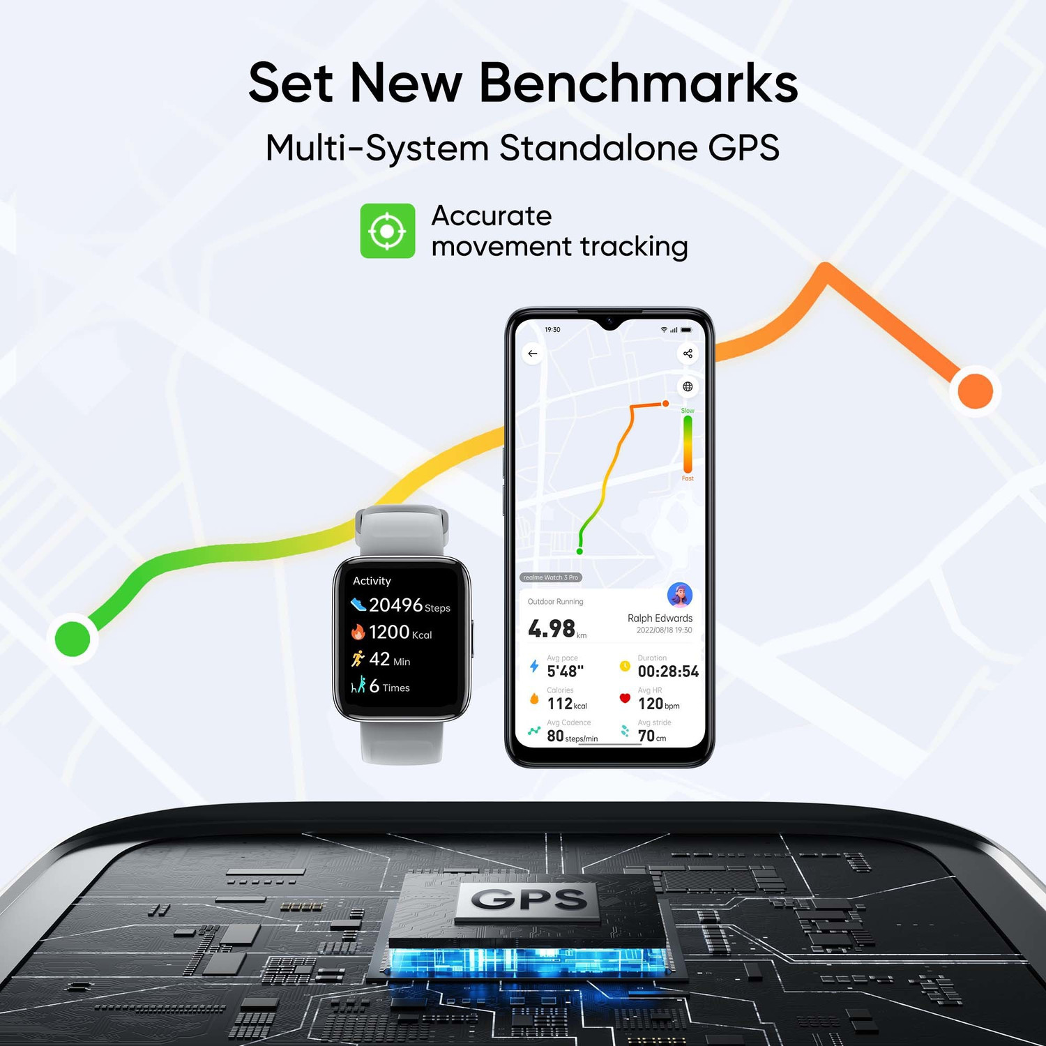 Image of realme Watch 3 Pro 1.78 inch AMOLED 368 x 448p Hi-res Smart AOD with BT Calling & GPS Smartwatch