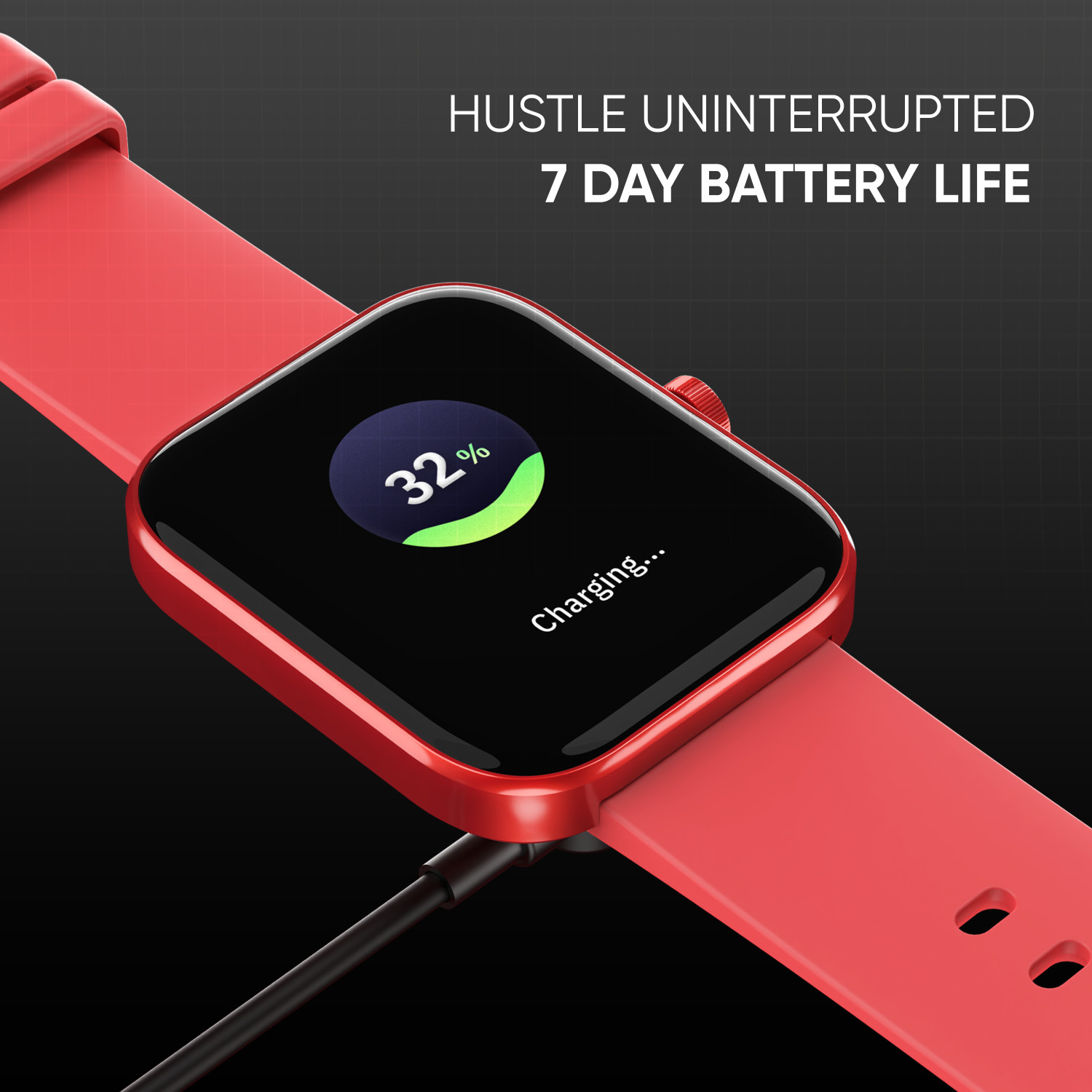 Image of Mivi Model E with 1.69 inch Display, 7-Day Battery Life , Spo2, Heart Rate Monitor. Smartwatch