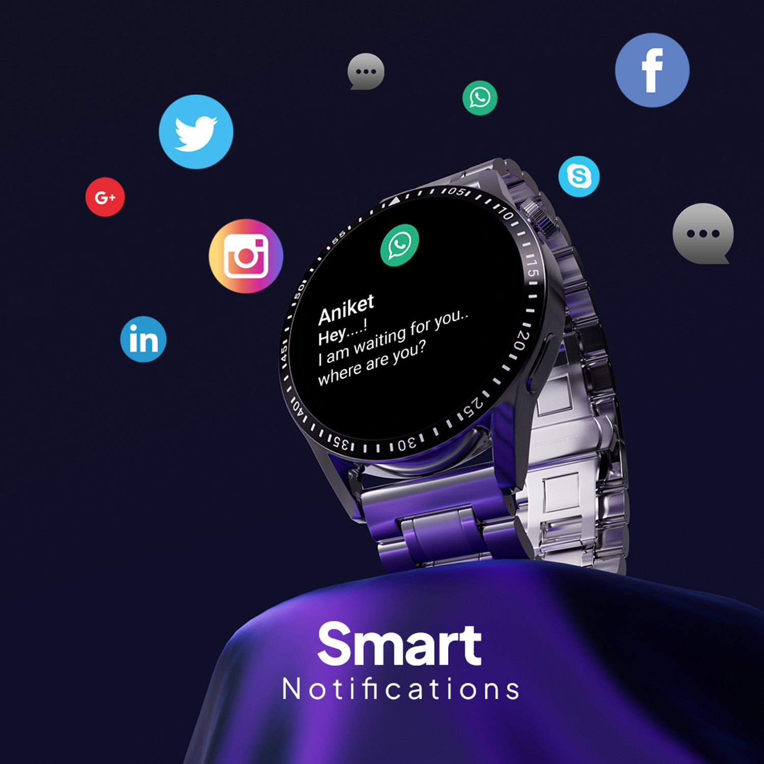 Image of Fire-Boltt Ultimate 35.3mm (1.39) Stainless Steel Luxury Bluetooth Calling, 120+ Sports Smartwatch