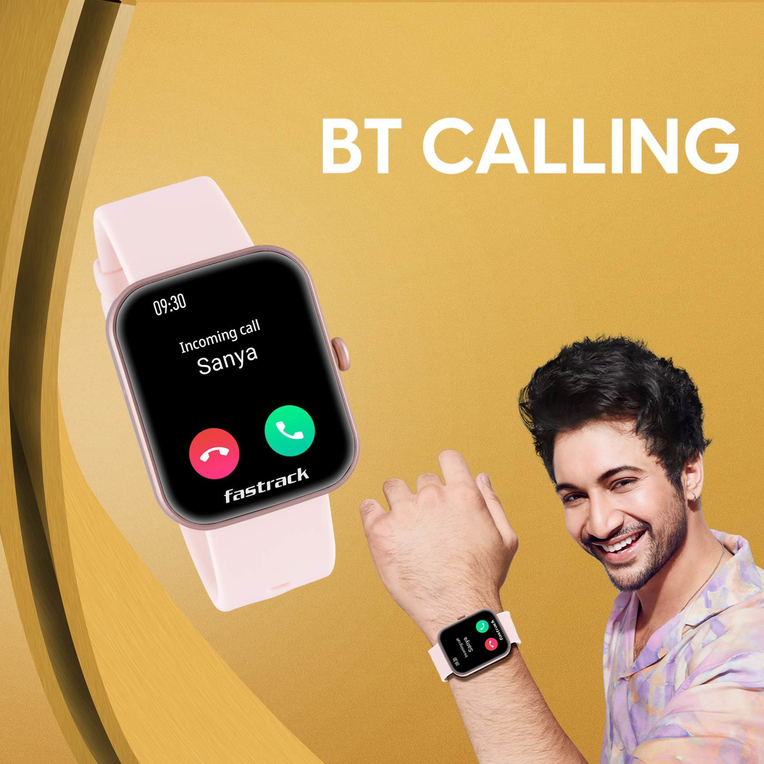 Image of Fastrack Reflex Hello 1.69 HD Display BT Calling AI Voice 50+ Sport Smartwatch