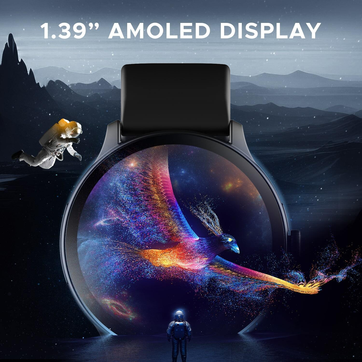 Image of boAt Lunar Connect Pro w / 3.53 CM(1.39'') AMOLED Display & Bluetooth Calling Smartwatch