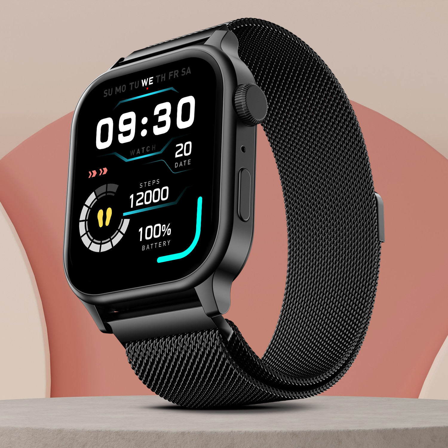Fire-Boltt Rise Luxe Bluetooth Calling 47mm (1.85), Metal Body & Rotat