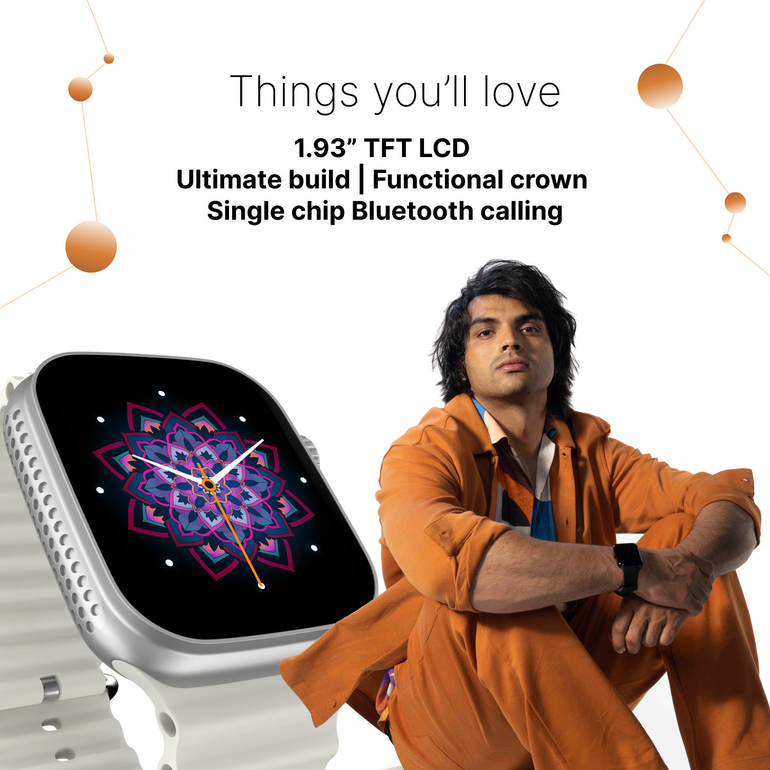 Image of alt PF BT Calling with 2.08 inch HD Display, AI Voice Assistant S8 Max Smartwatch