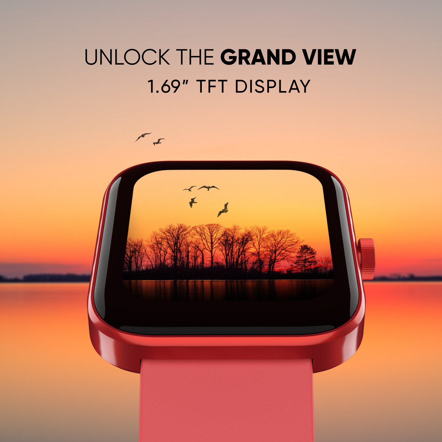 Image of Mivi Model E with 1.69 inch Display, 7-Day Battery Life , Spo2, Heart Rate Monitor. Smartwatch