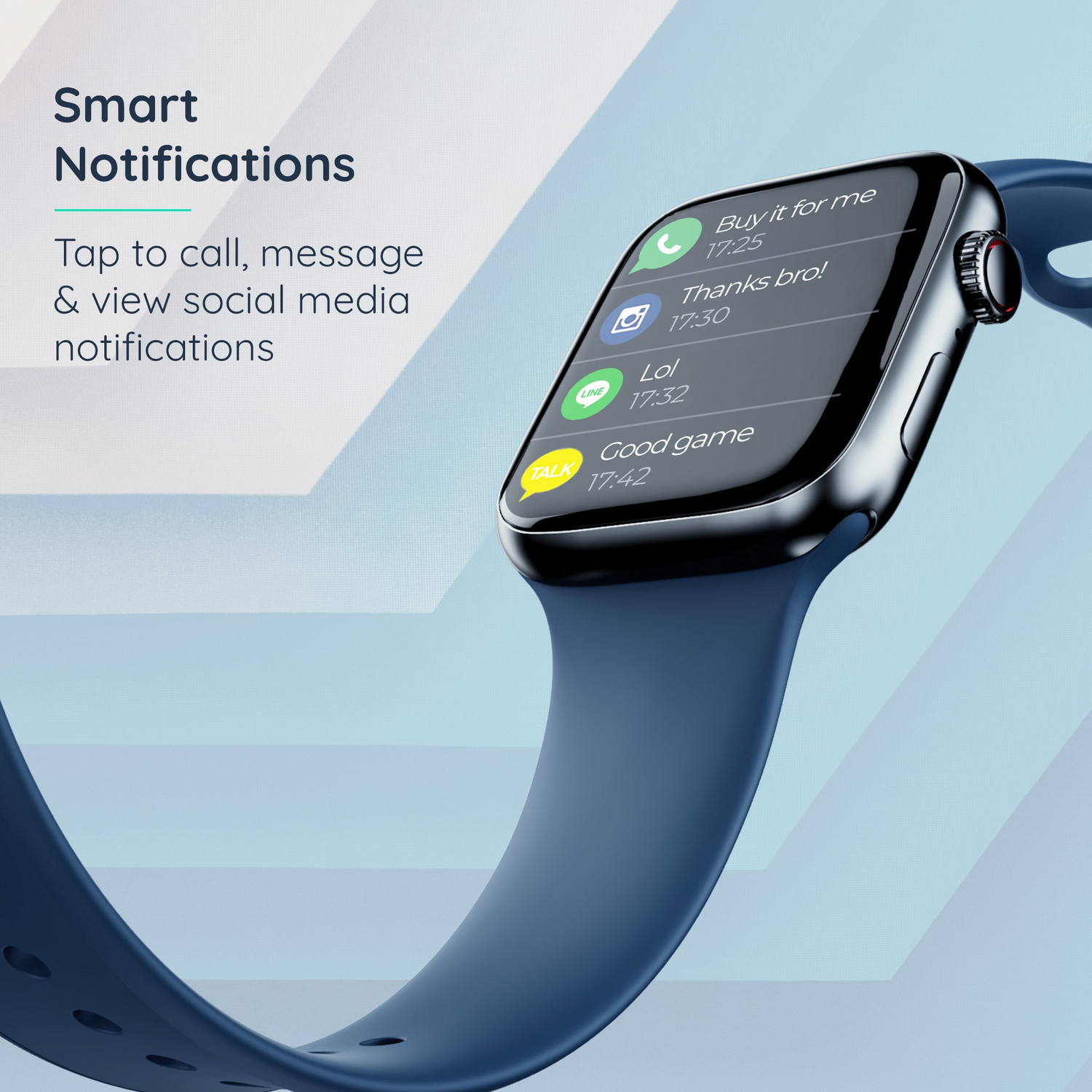 Image of Pebble Frost 1.87'' BT Calling with 2.5D Curved HD Display, AI Voice Assisst Smartwatch