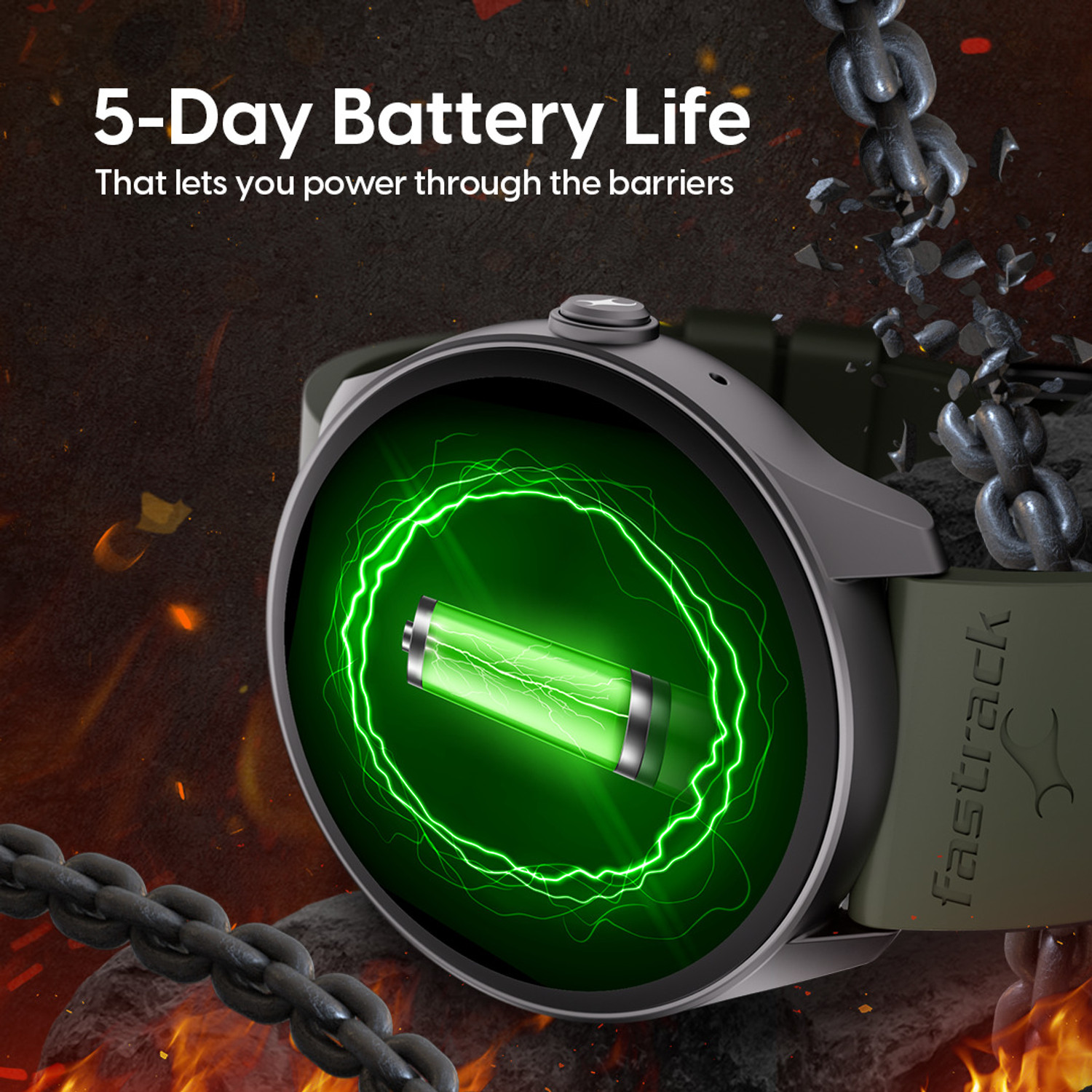 Image of Fastrack Pro|1.3Inch AMOLED display with 600 Nits|Advanced BT Calling Chipset Smartwatch