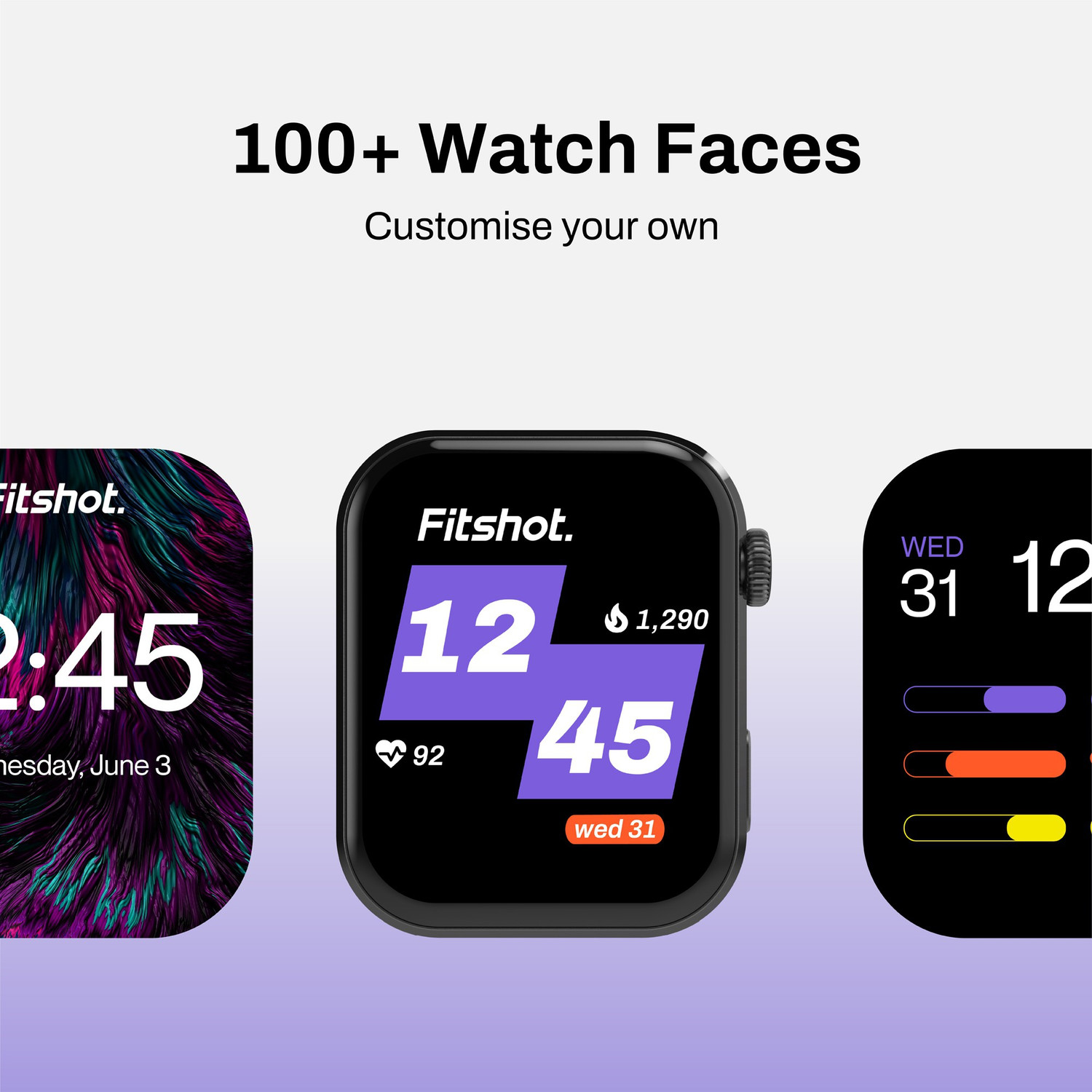 Image of Fitshot Crystal 1.8inch AMOLED Display with bluetooth calling 560 nits brightness Smartwatch