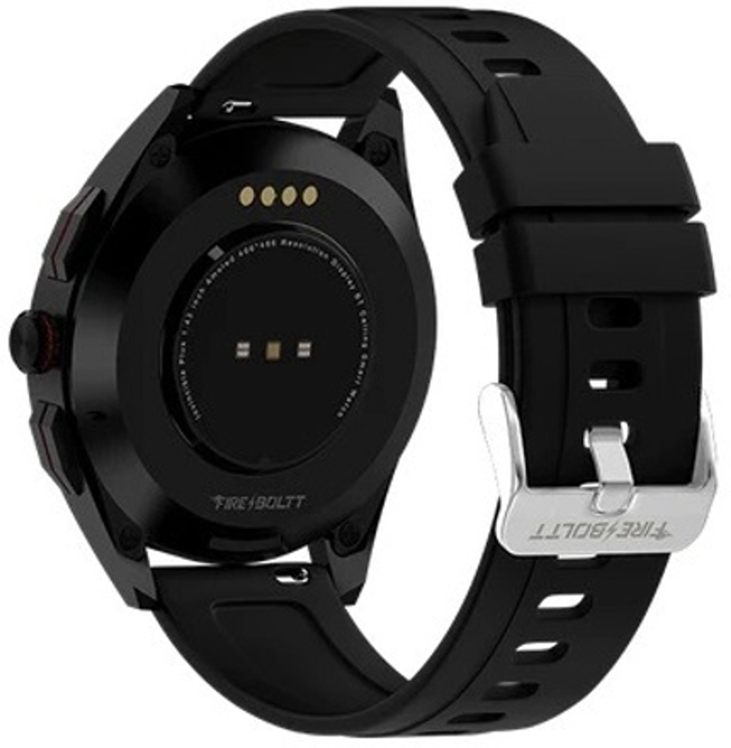 Image of fire boltt Invincible Plus - 1.43 inch AMOLED Display-4GB Internal Storage-Bluetooth Calling Smartwatch (Black Strap, Free Size)