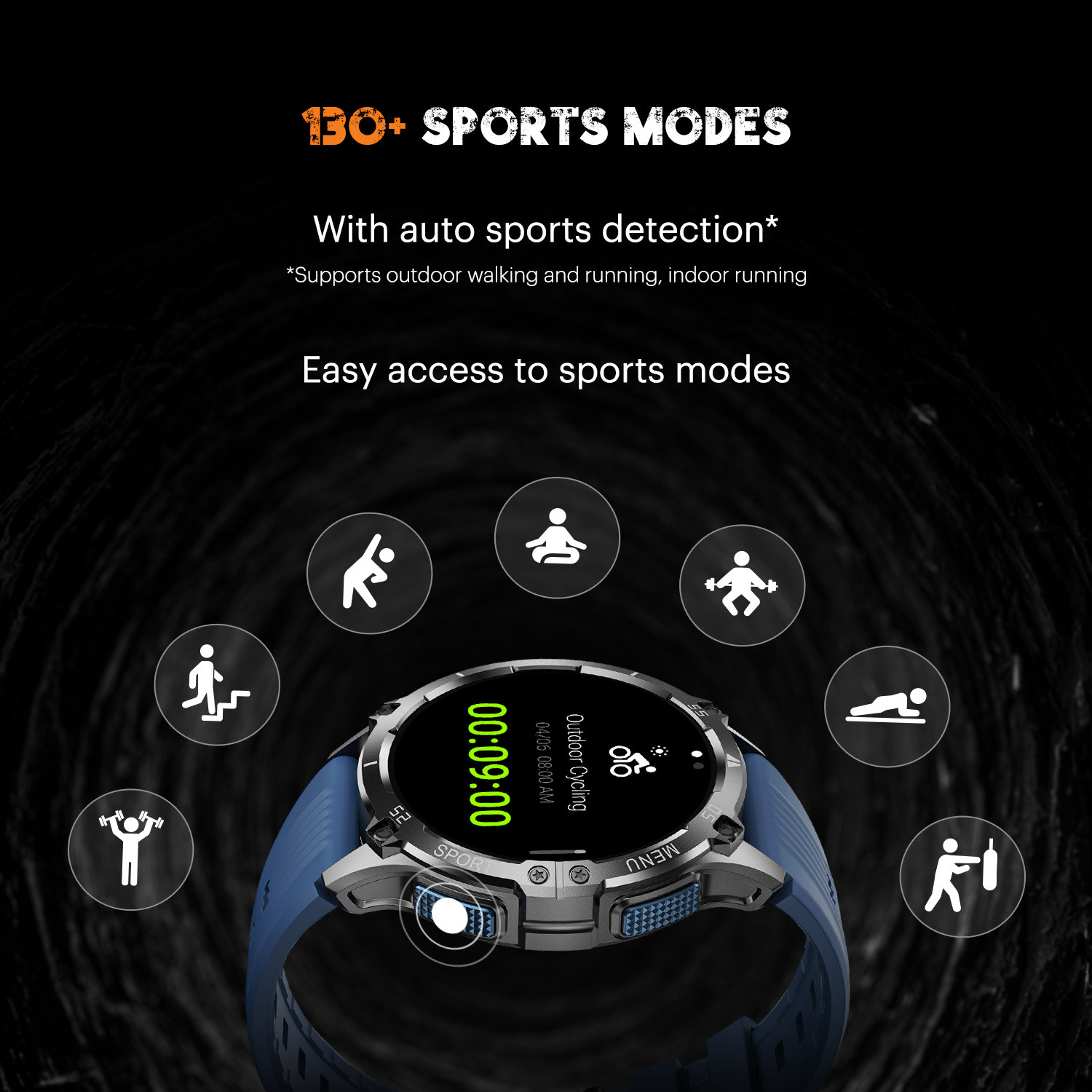 Image of Noise Force Plus 1.46'' AMOLED Always-On Display with Bluetooth Calling, Rugged Build Smartwatch