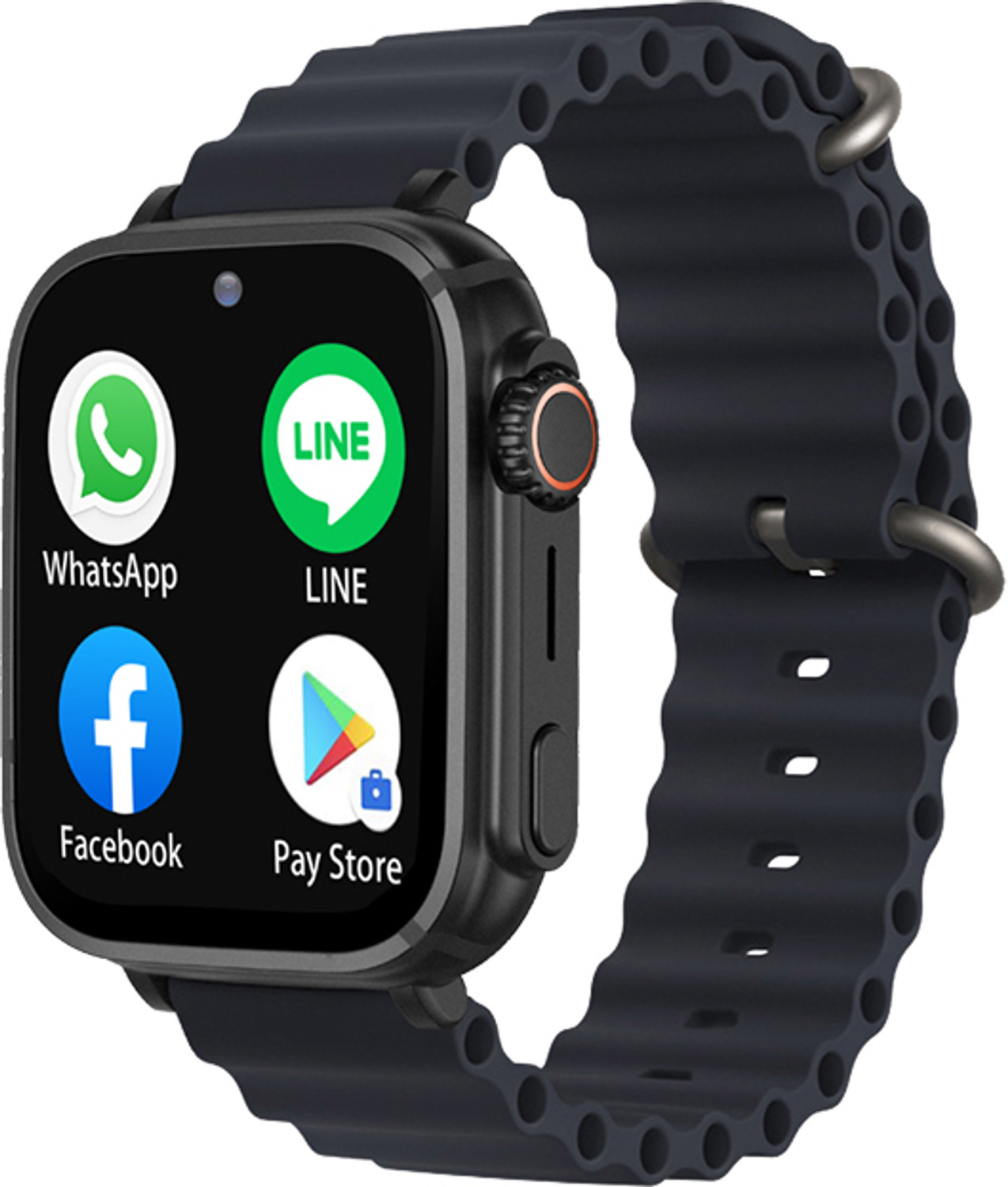 Image of Lastpoint 4G Camera and Sim Card Support watch Smartwatch (Black Strap, free)