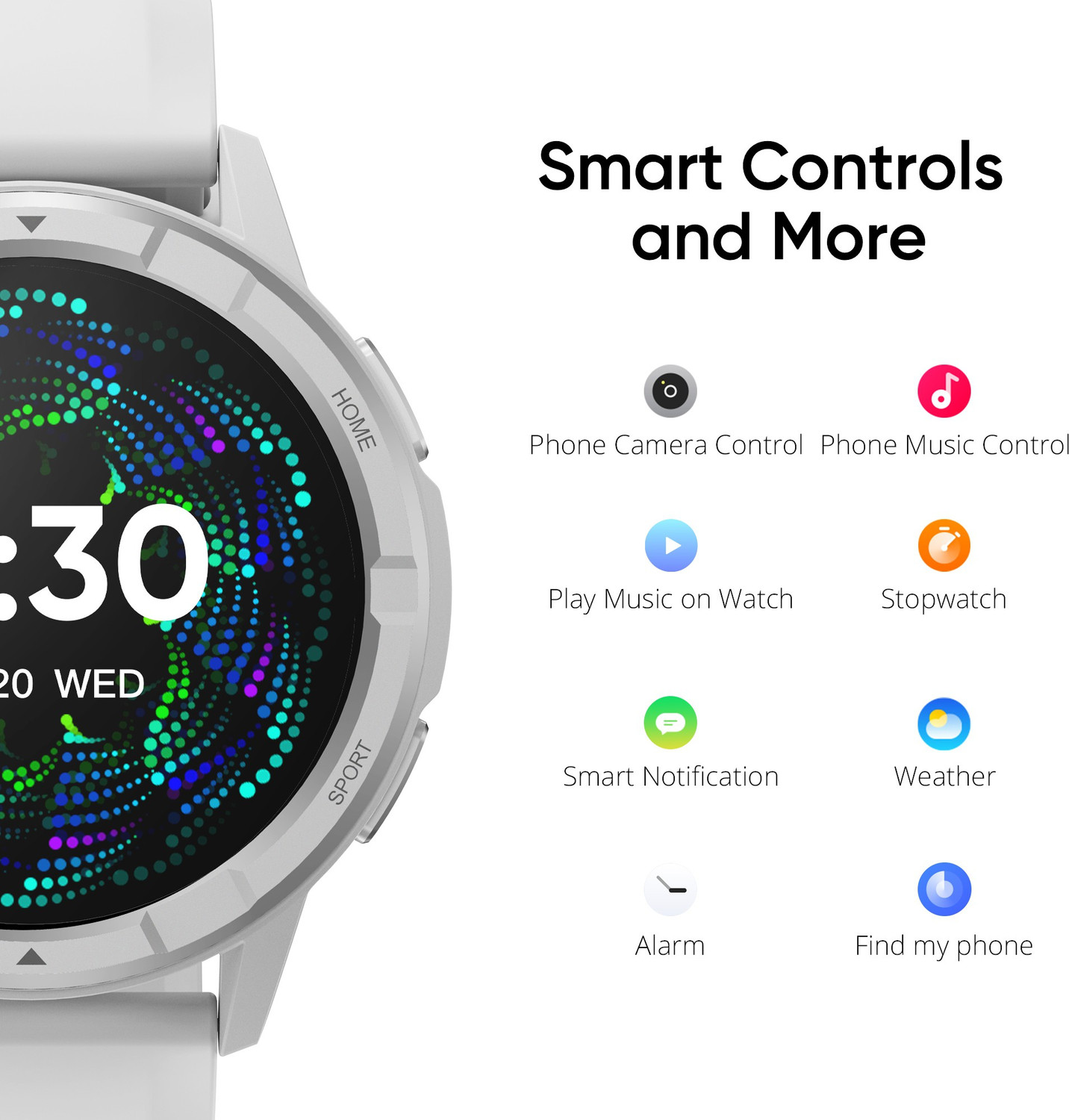 Image of DIZO Watch R Talk Go, 1.39 inch, 550nits display, 10 day battery (by realme TechLife) (White Strap, Free Size)