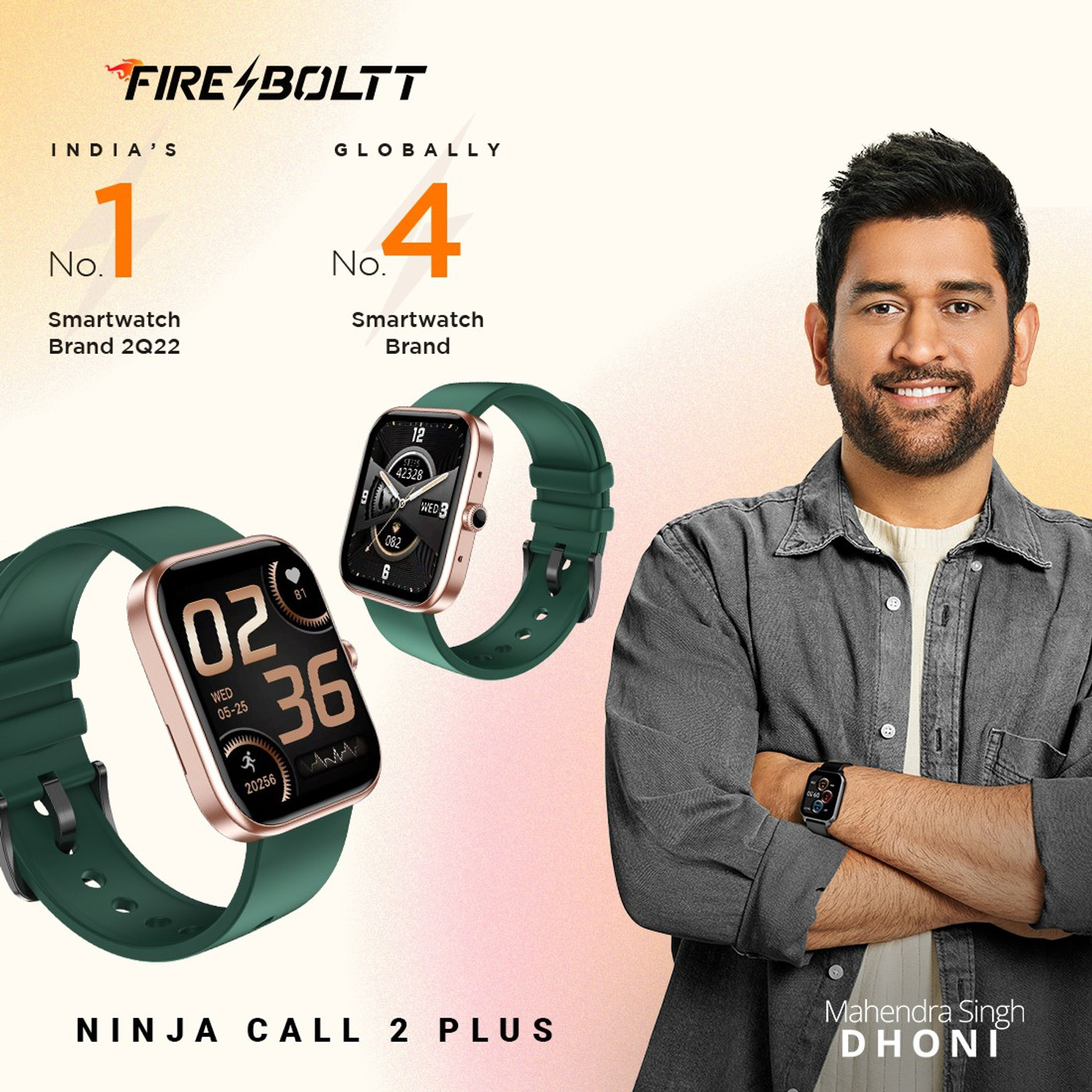 Image of Fire-Boltt Ninja Call 2 Plus with 46.5mm (1.83) display Bluetooth Calling 27 Sports Modes Smartwatch