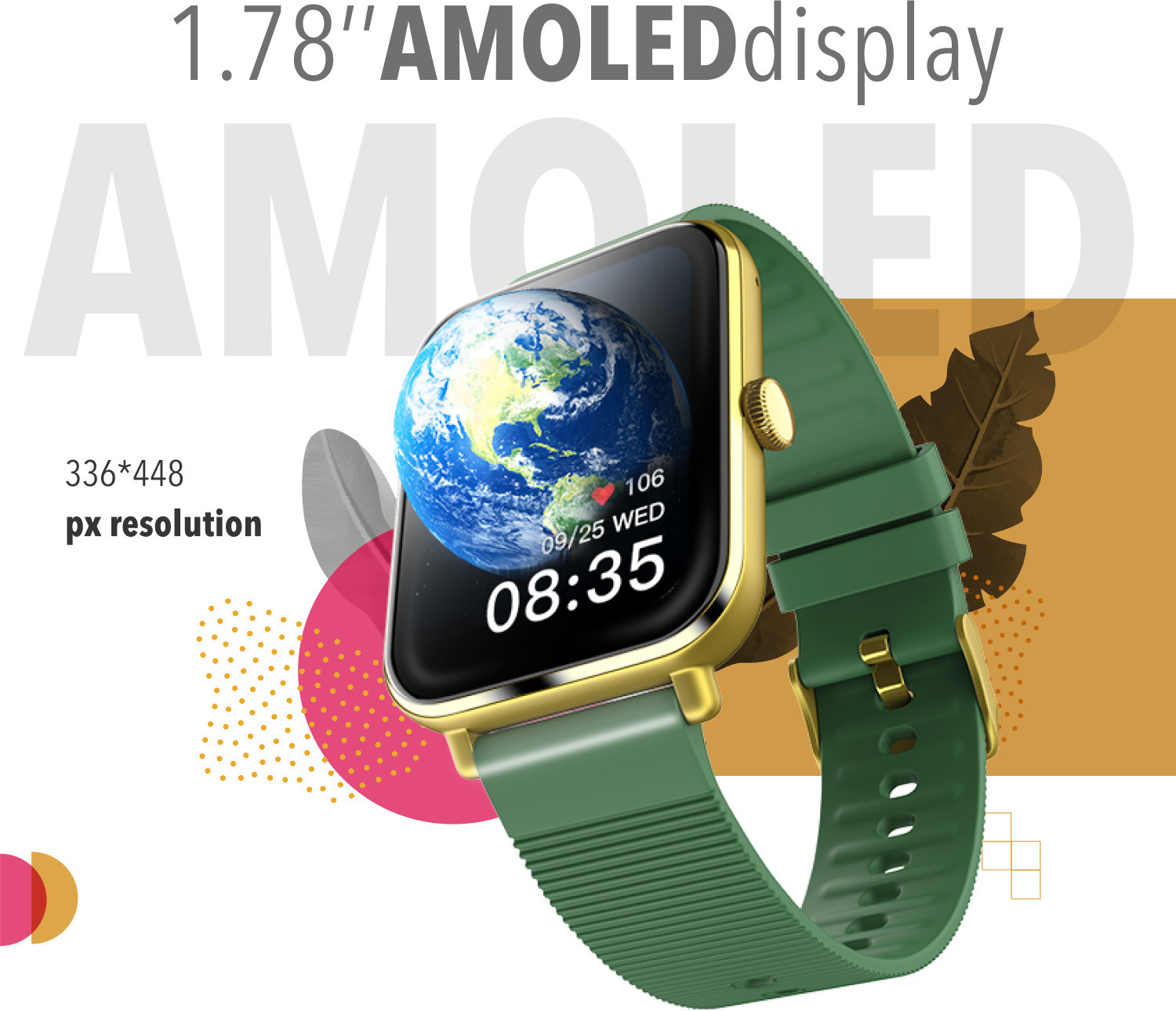 Image of alt GOAT, 1.78 AMOLED Display, Single Chip Bluetooth Calling, 100+ Watchfaces, IP68 Smartwatch