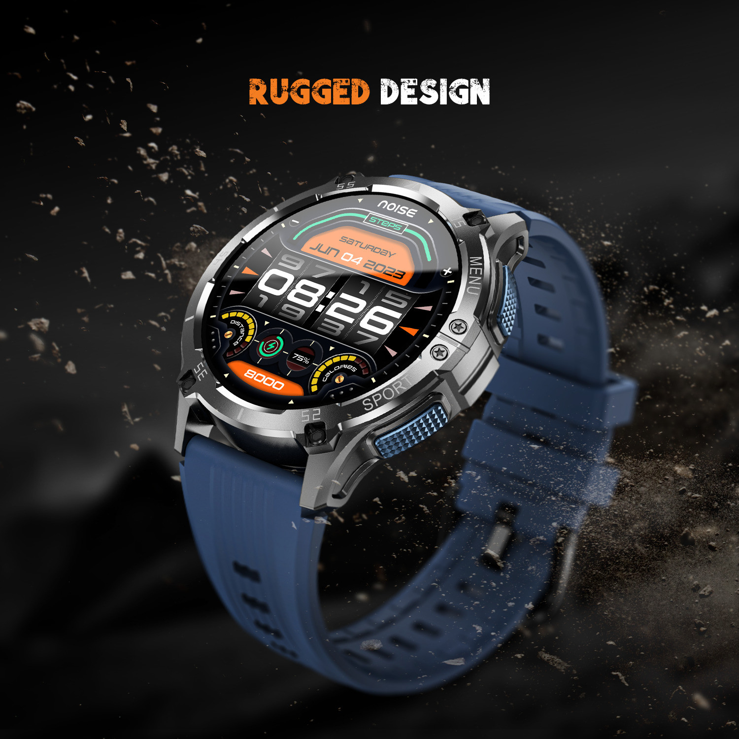 Image of Noise Force Plus 1.46'' AMOLED Always-On Display with Bluetooth Calling, Rugged Build Smartwatch