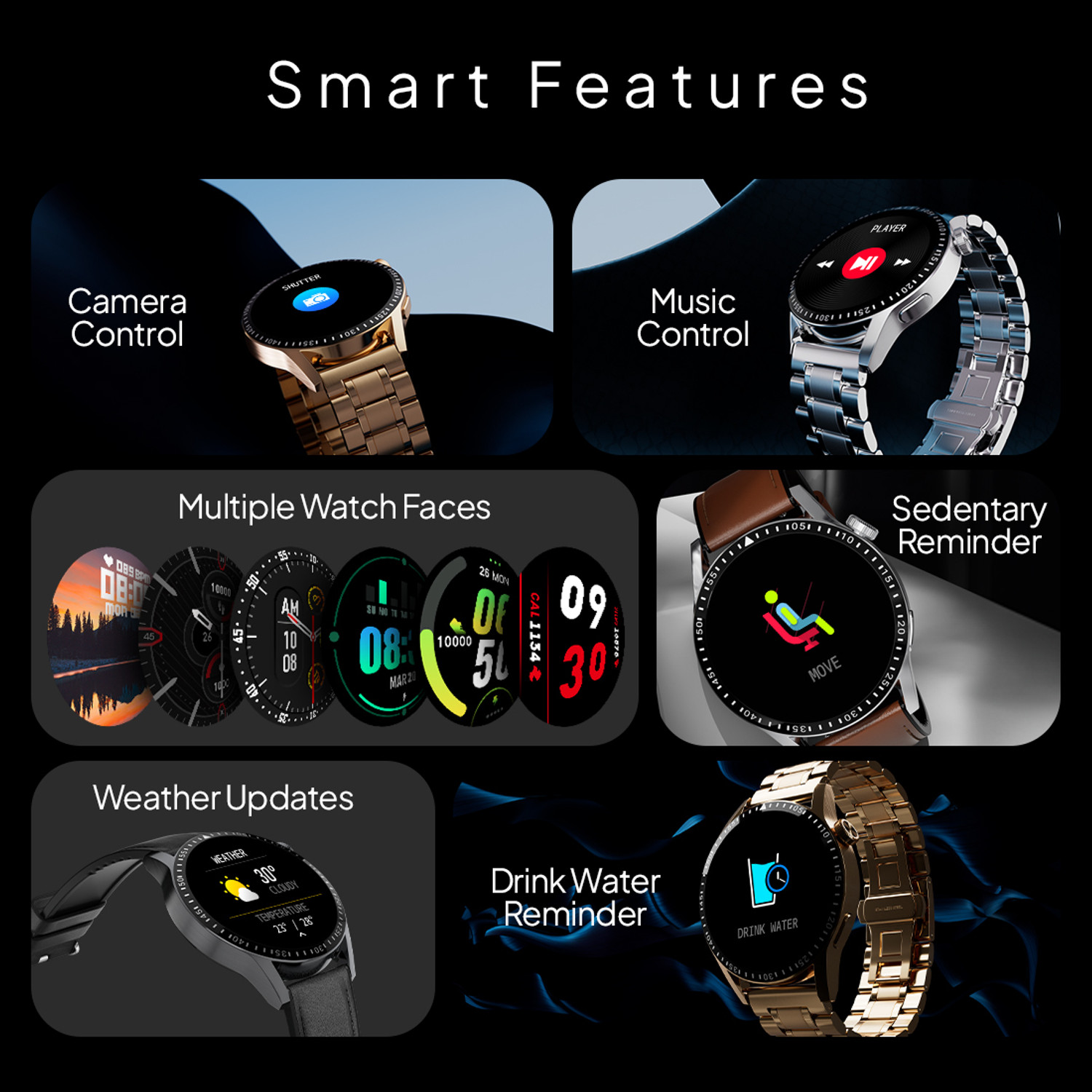 Image of Fire-Boltt Ultimate 35.3mm (1.39) Stainless Steel Luxury Bluetooth Calling, 120+ Sports Smartwatch