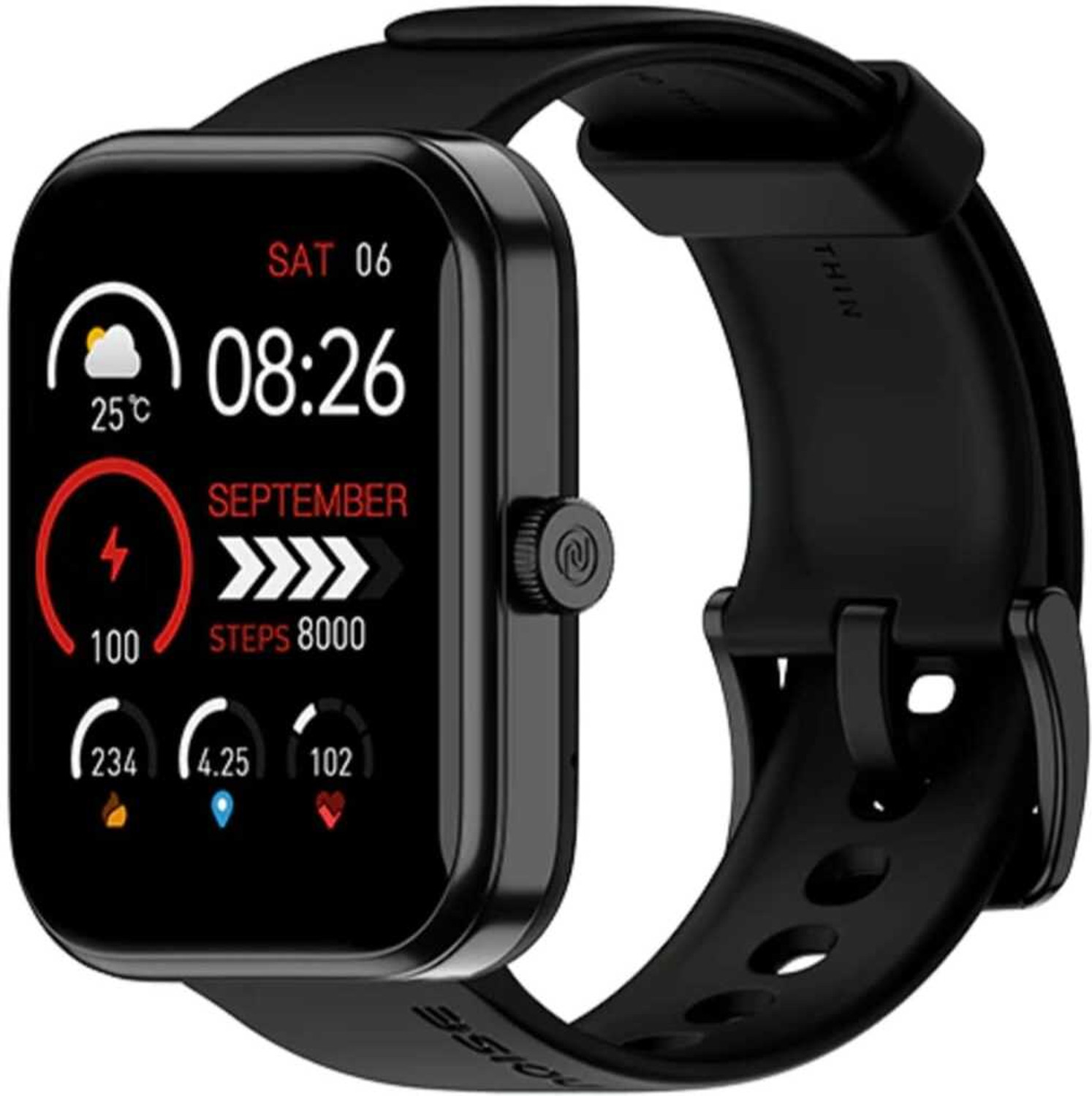Image of NoiseFit ColorFit Pulse 2 Max 1.85 inch TFT Display with Bluetooth calling, Voice Assistant Smartwatch (Black Strap, Regular)