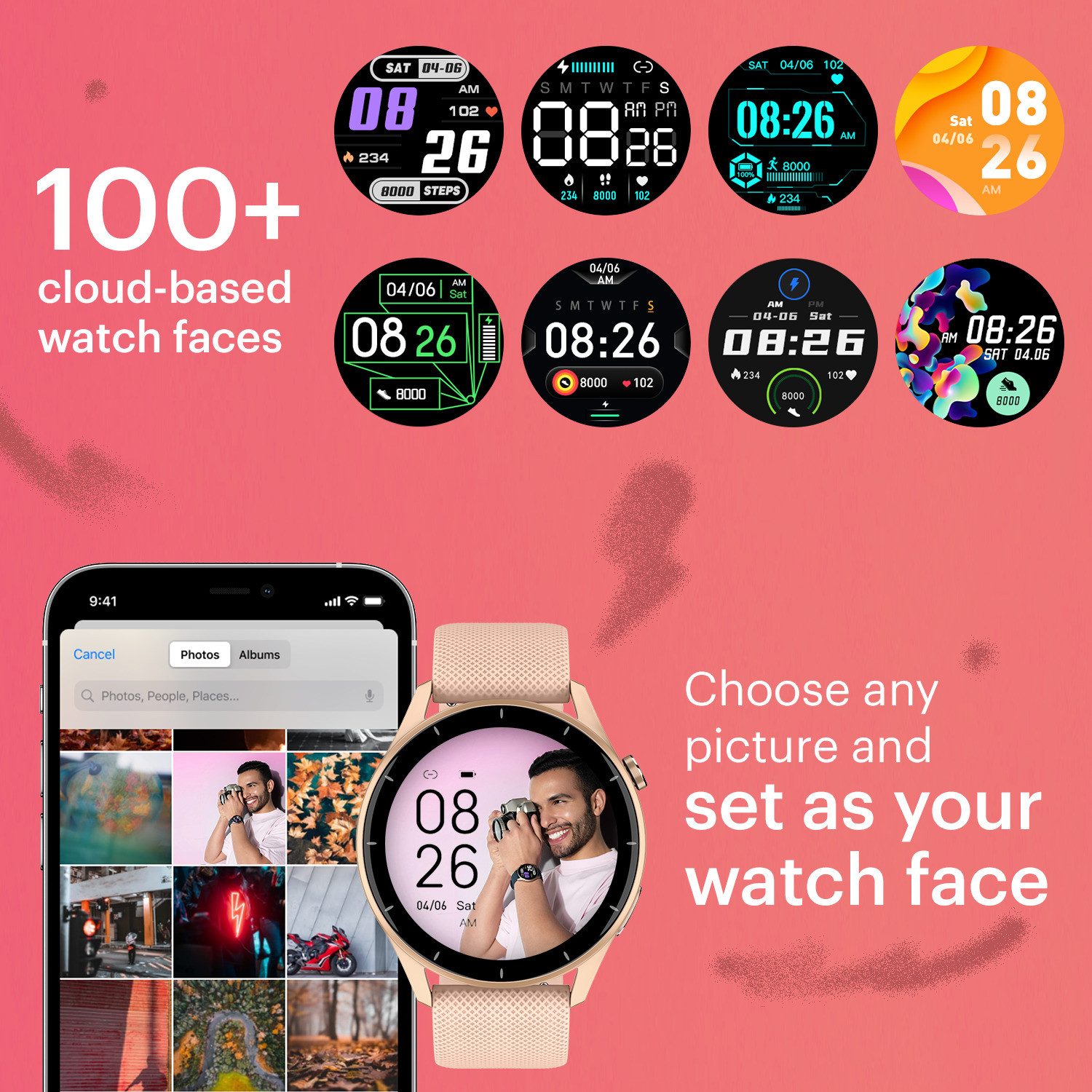 Image of Noise Crew 1.38 Round Display with Bluetooth Calling, Metallic finish, IP68 Rating Smartwatch