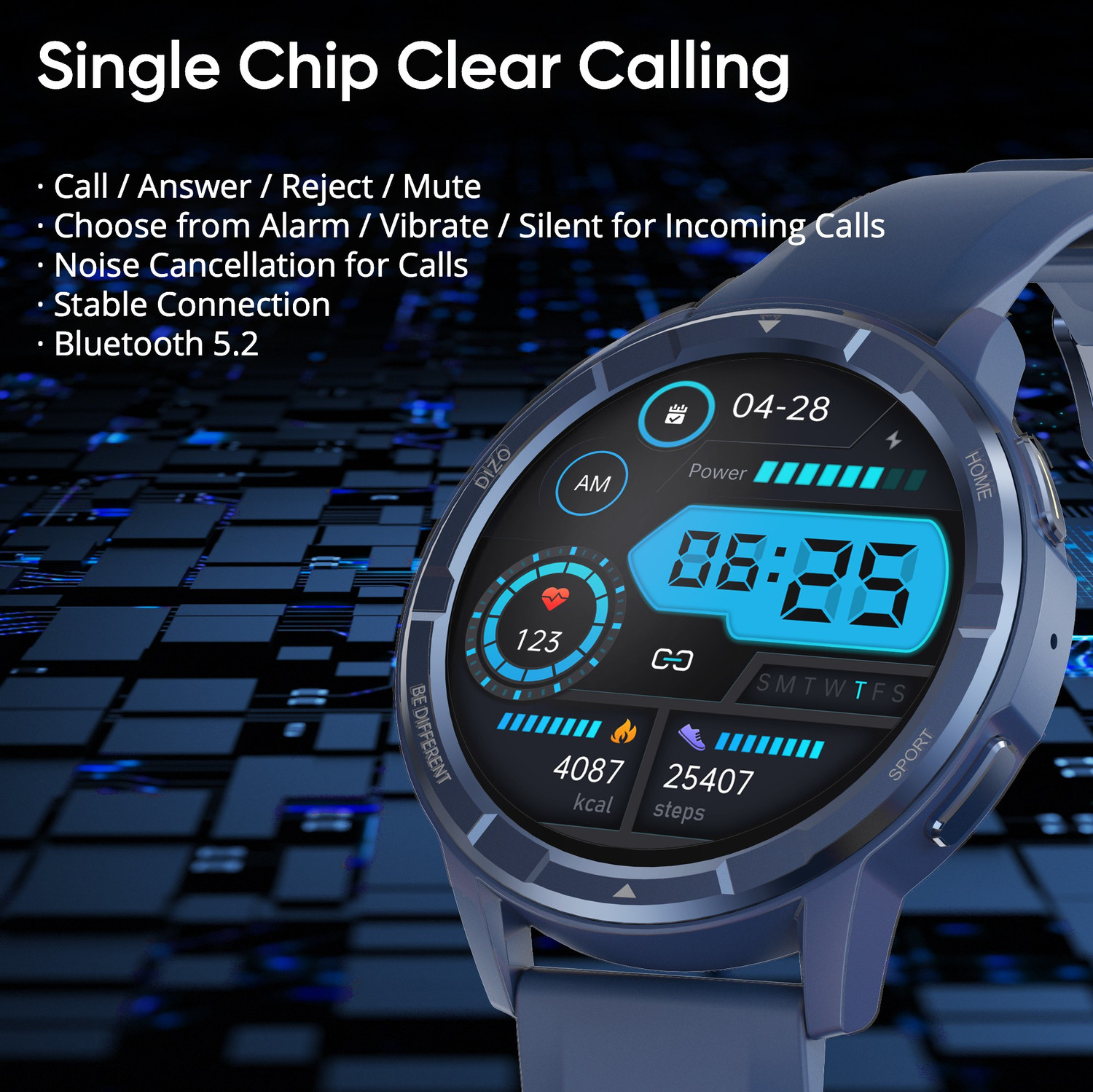 Image of DIZO Watch R Talk Go, 1.39 inch, 550nits display, 10 day battery (by TechLife)
