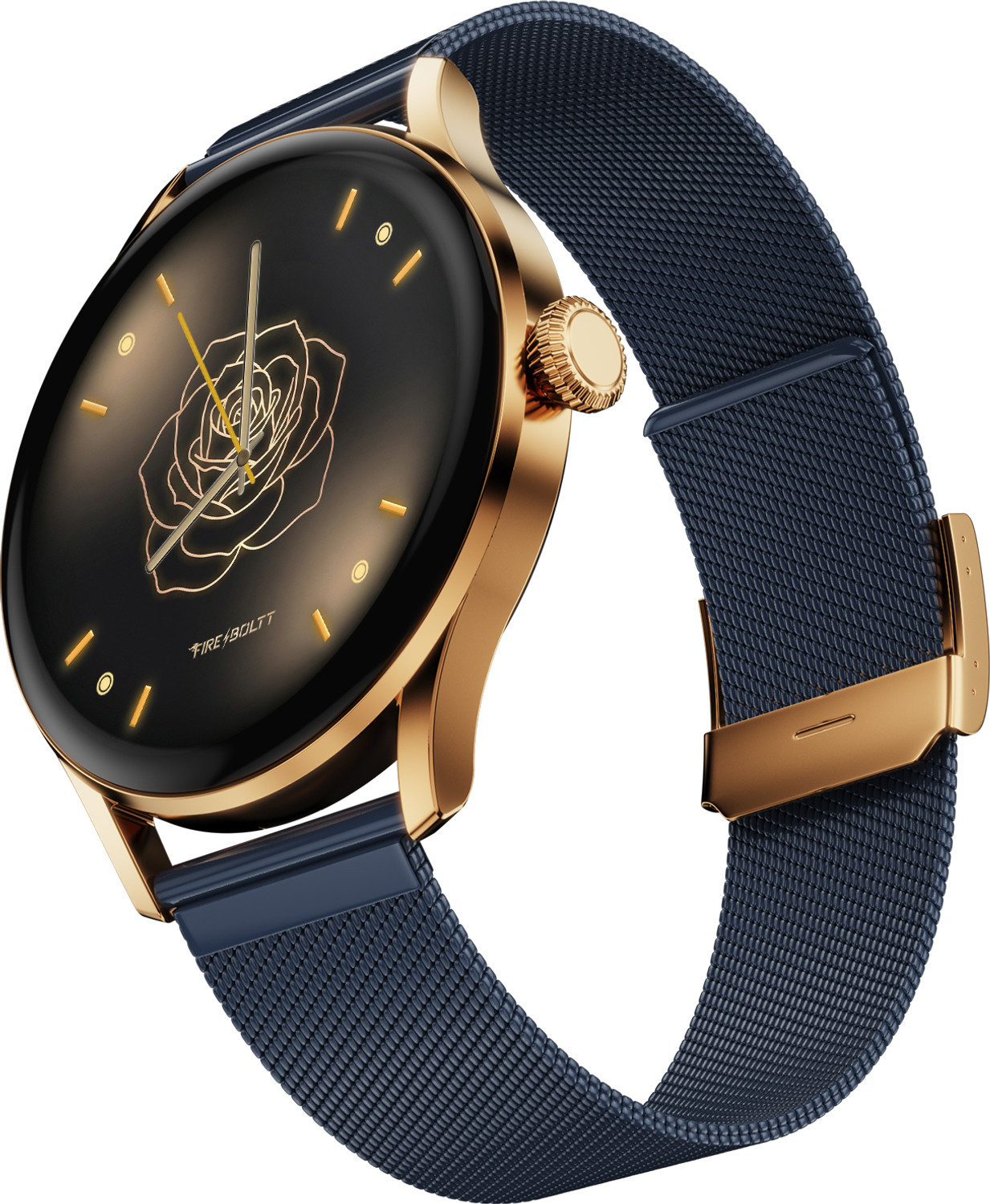 Fire-Boltt Glitz 1.19 AMOLED Display, Rotating Crown, 1000 Nits, BT Ca