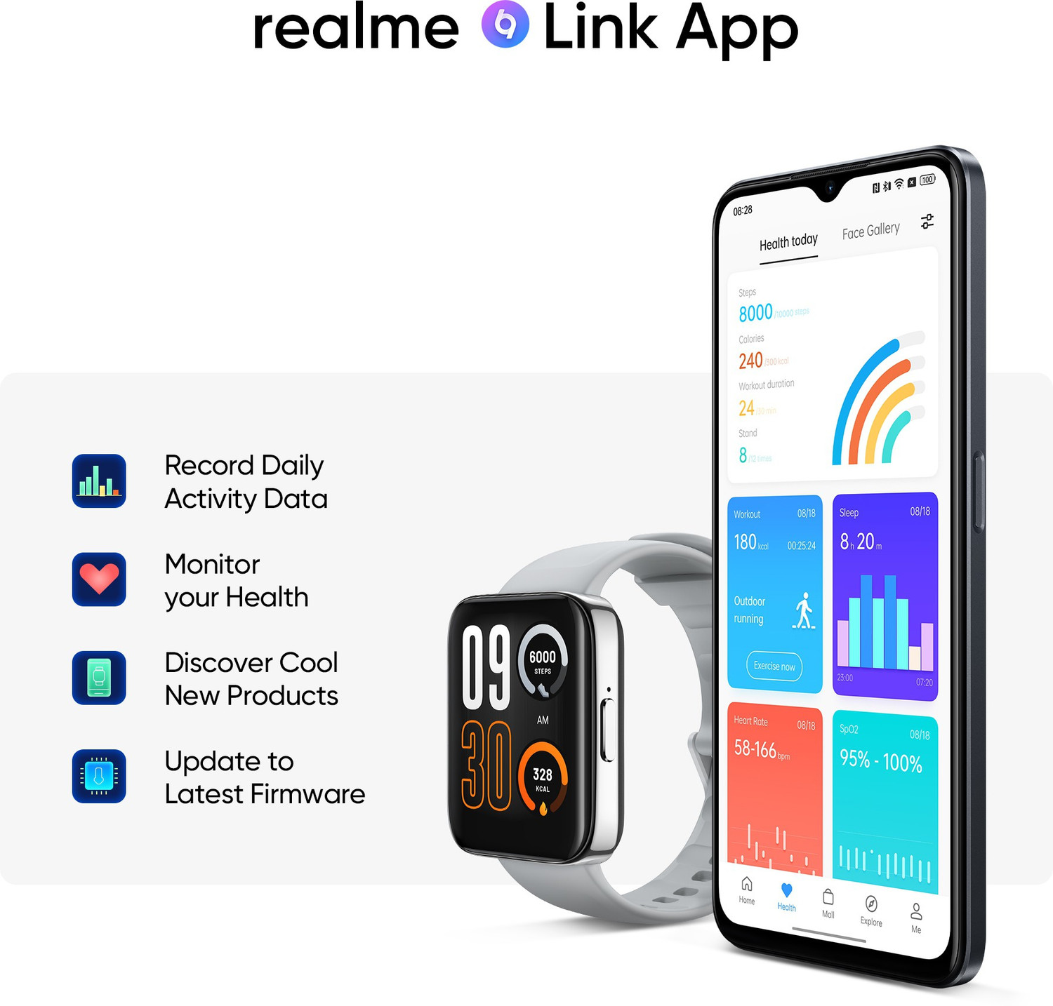 Image of realme Watch 3 Pro 1.78 inch AMOLED 368 x 448p Hi-res Smart AOD with BT Calling & GPS Smartwatch