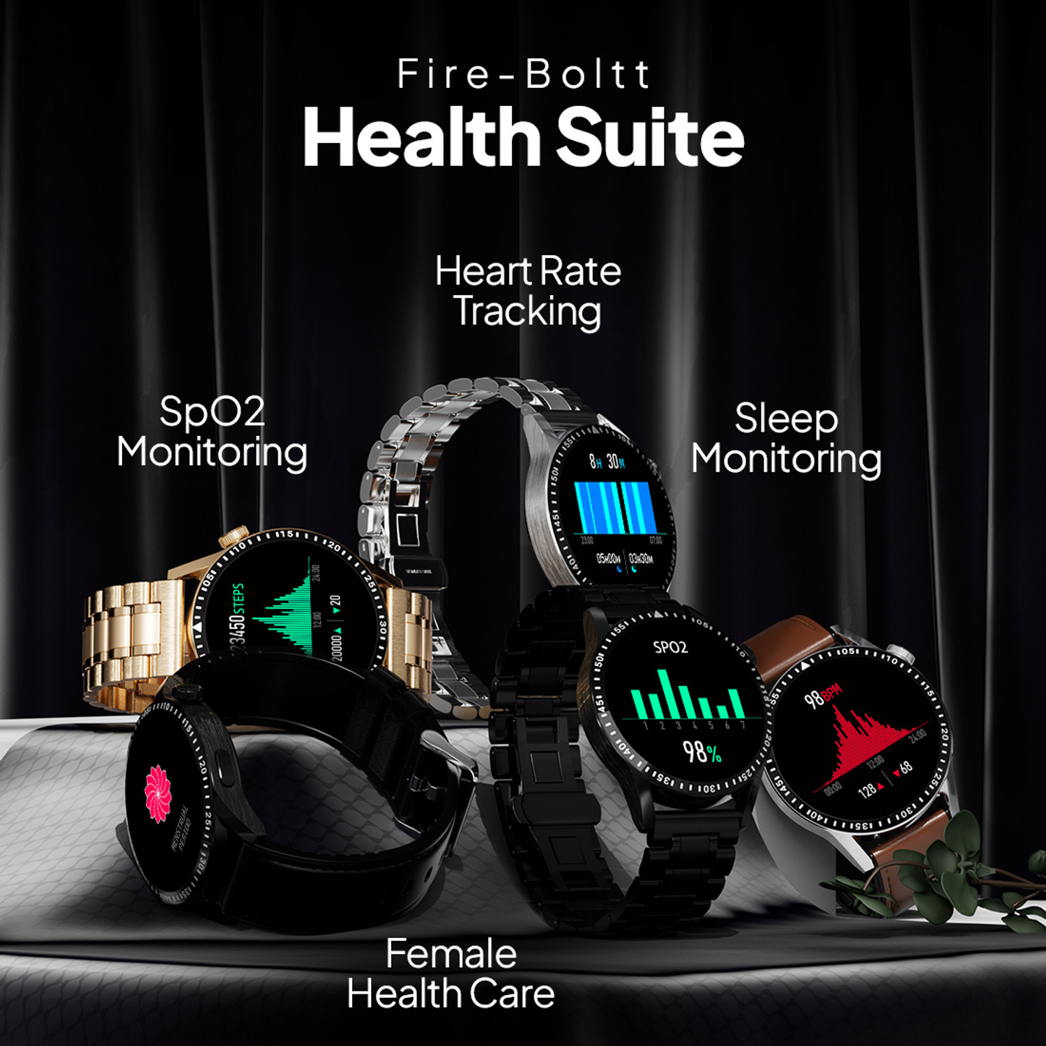 Image of Fire-Boltt Ultimate 35.3mm (1.39) Stainless Steel Luxury Bluetooth Calling, 120+ Sports Smartwatch