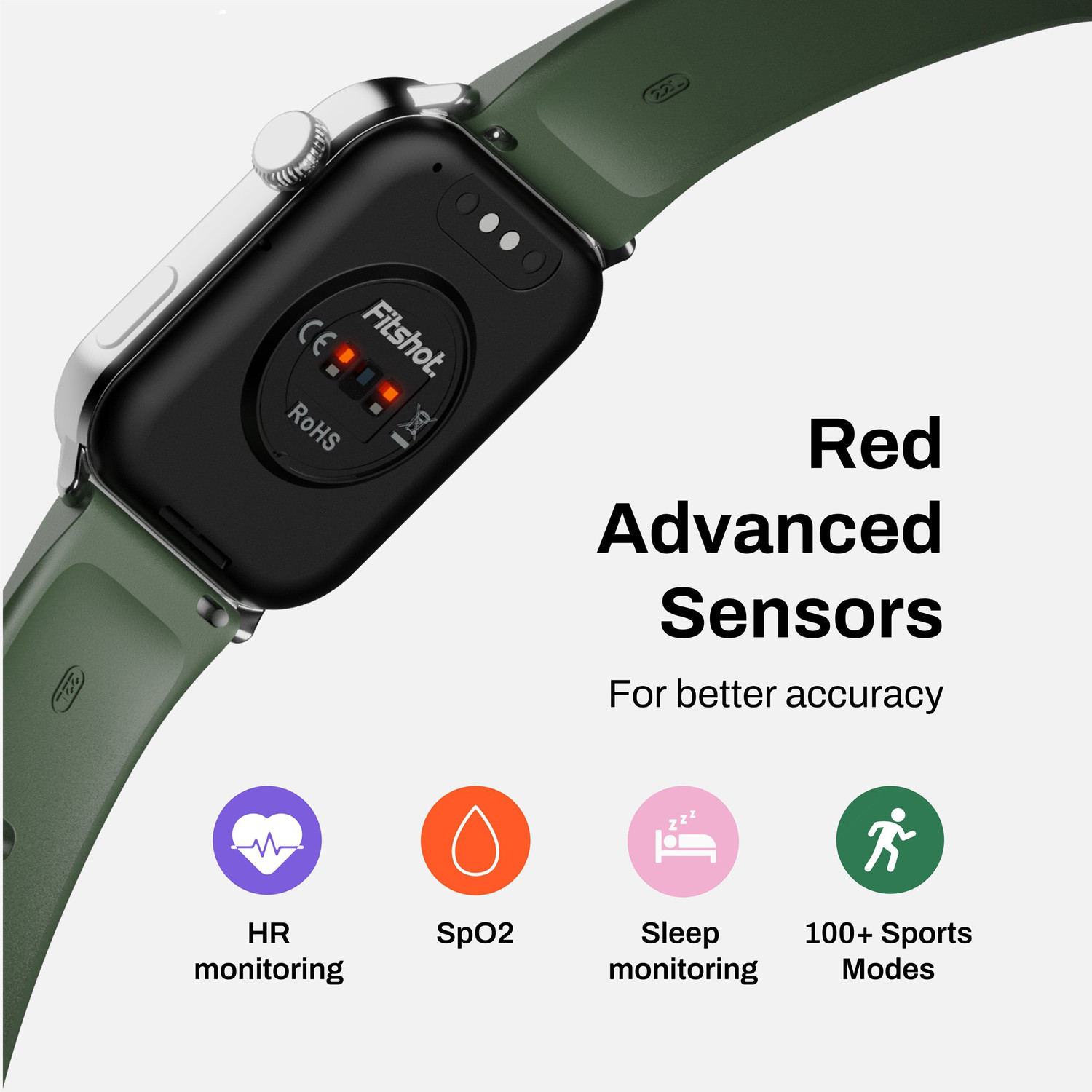 Image of Fitshot Crystal 1.8inch AMOLED Display with bluetooth calling 560 nits brightness Smartwatch