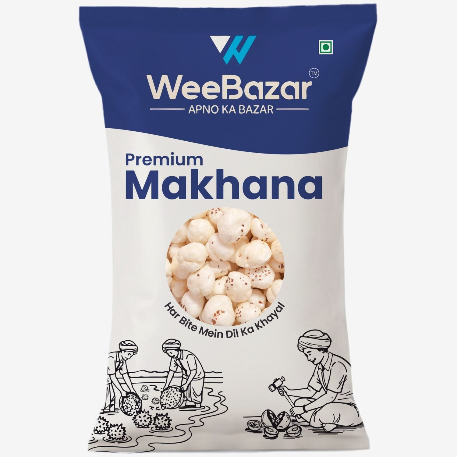 Image of anshu farm Plain Makhana (1 kg)