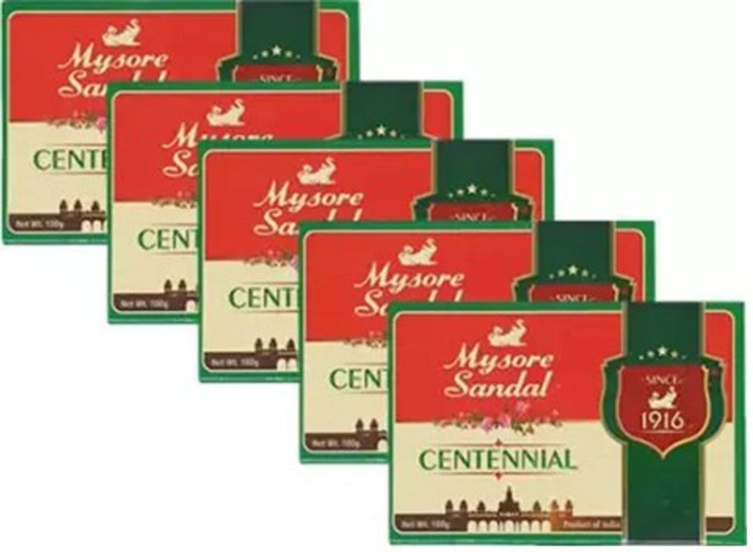 Image of MYSORE SANDAL Centennial Soap 100g Pack Of 6 (6 x 100 g)