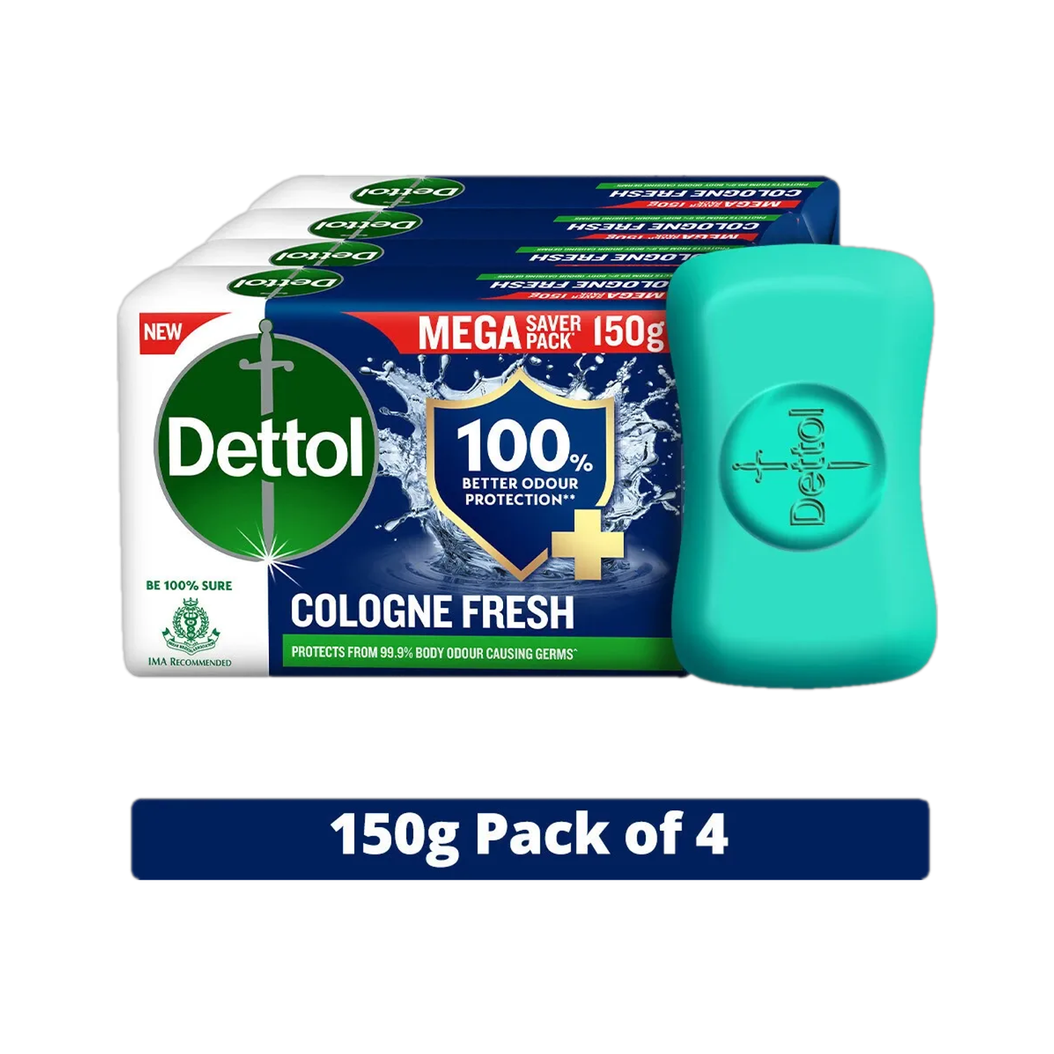 Dettol Cologne Fresh Bathing Soap Bar with 100% better odour protection