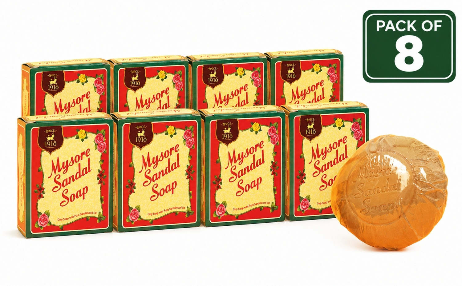 Image of MYSORE SANDAL Centennial Soap 100g Pack Of 6 (6 x 100 g)