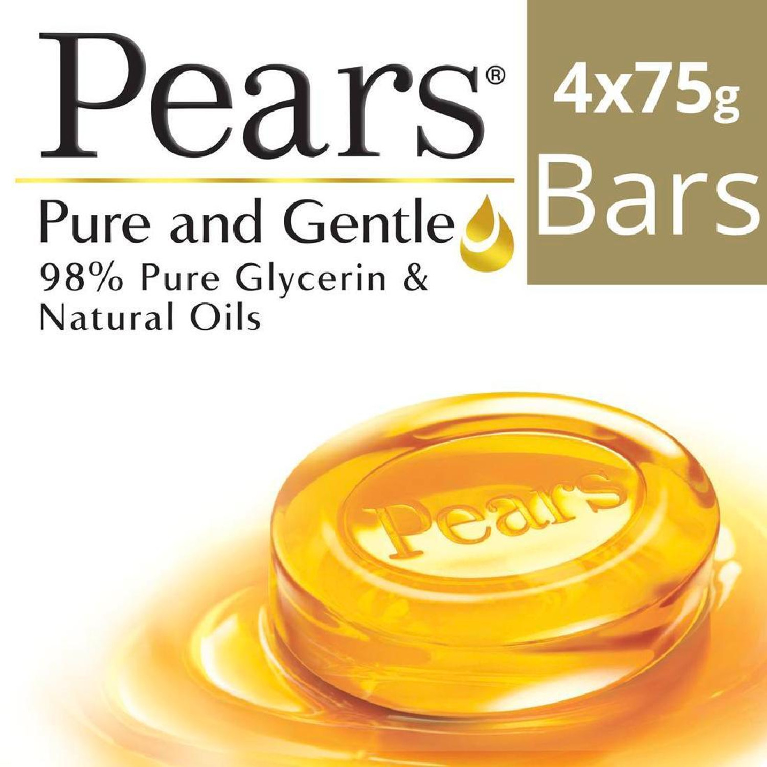 Pears Pure &amp; Gentle Bathing Bar  (4 x 75 g)