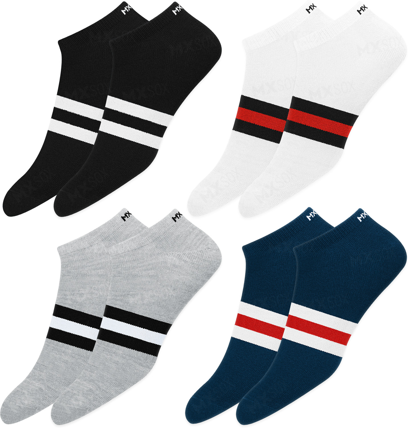 Image of MXSOX Men Striped Ankle Length