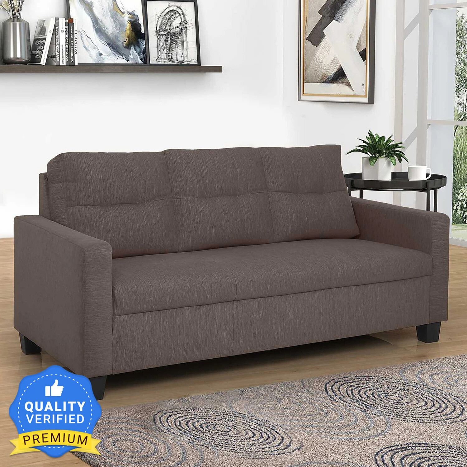 duroflex Ease Fabric 3 Seater  Sofa