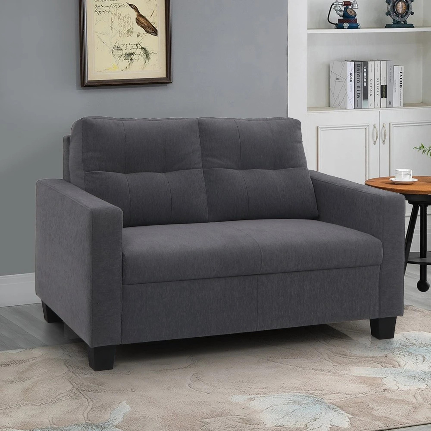 duroflex Ease Fabric 2 Seater  Sofa  (Finish Color - Grey, DIY(Do-It-Yourself))