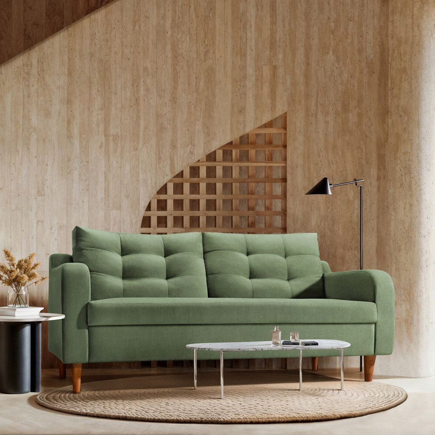 duroflex Ease Plus Fabric 3 Seater Sofa