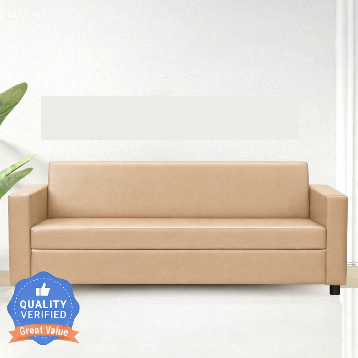 Image of RM HOME Fabric 2 Seater Sofa (Finish Color - Grey, DIY(Do-It-Yourself))