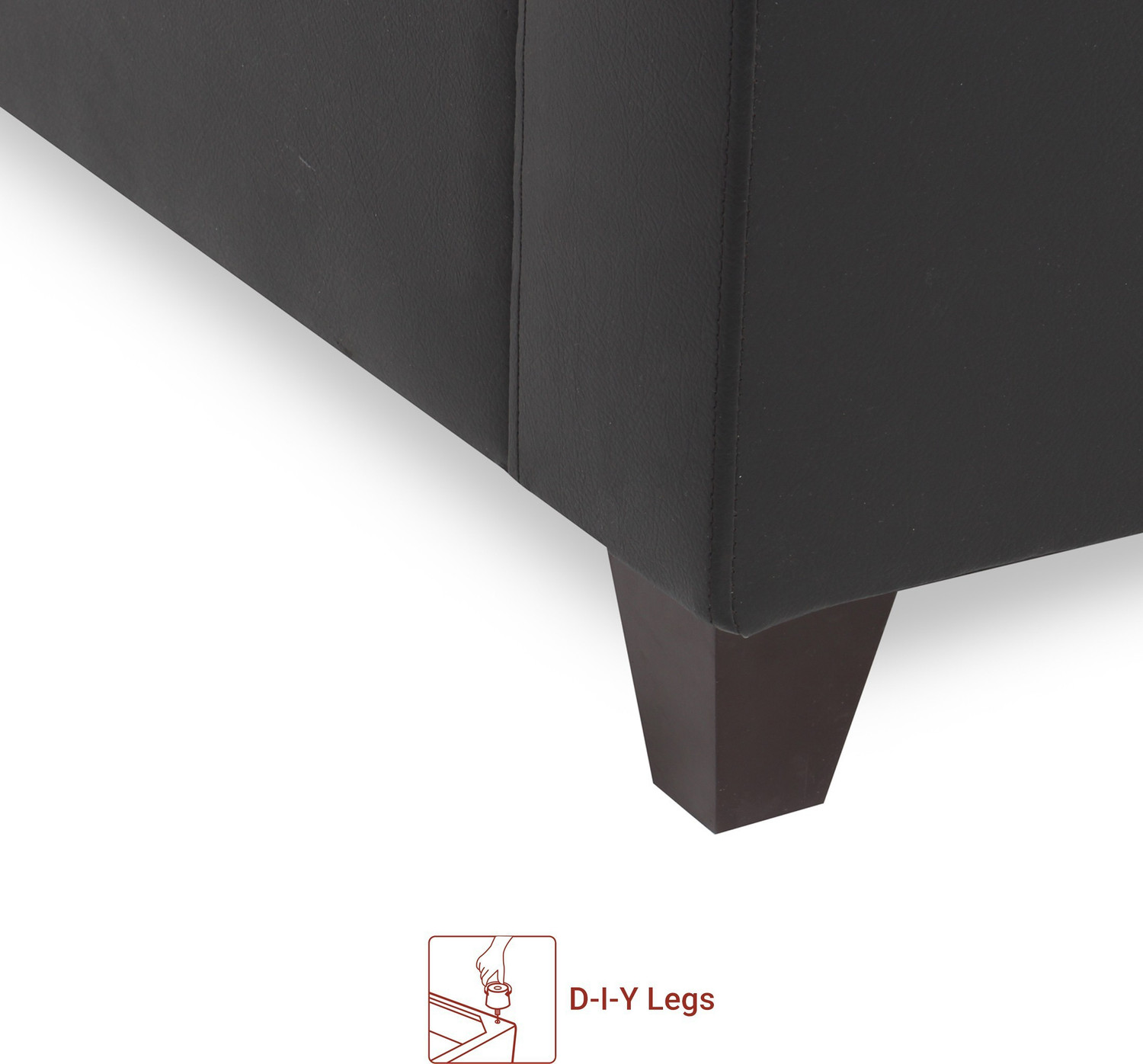 Image of Flipkart Perfect Homes Crete Leatherette and Fabric 1 Seater Sofa