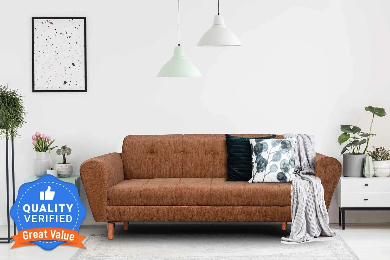 Seventh Heaven Fabric 3 Seater  Sofa