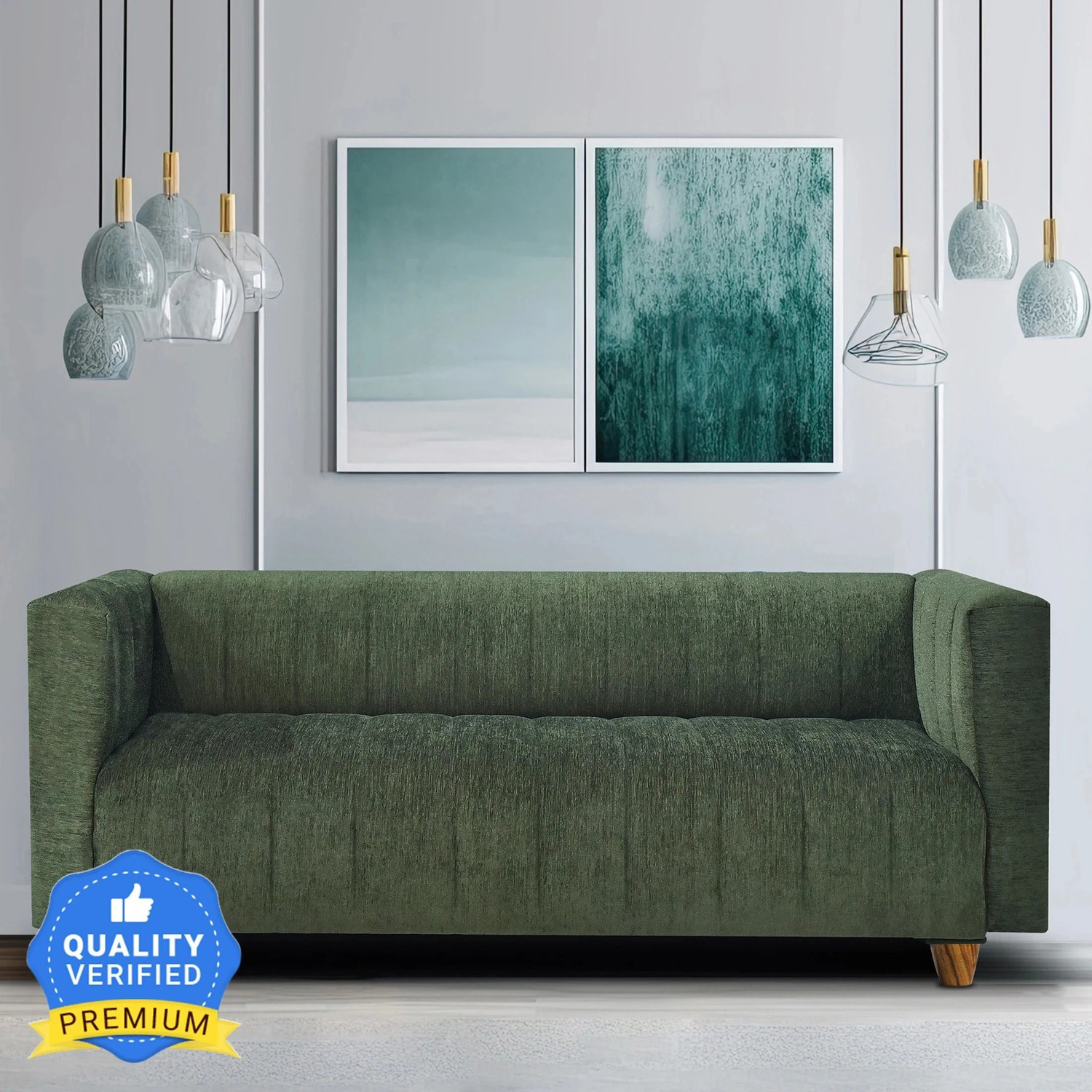 Seventh Heaven Tokyo 3 Seater Sofa, Extra Spacious, Chenille Molfino Fabric: 2 Year Warranty Fabric 3 Seater Sofa