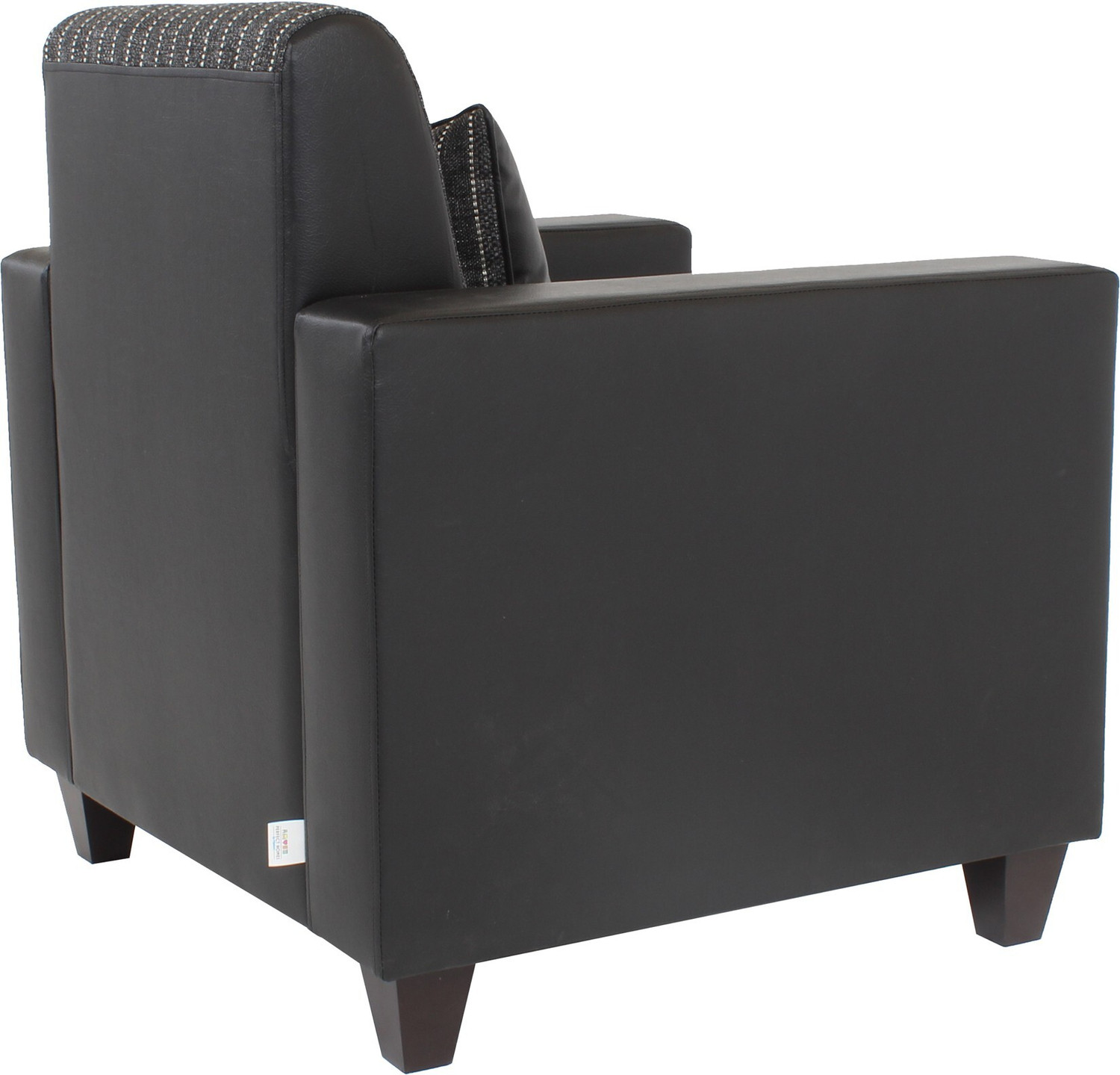 Image of Flipkart Perfect Homes Crete Leatherette and Fabric 1 Seater Sofa