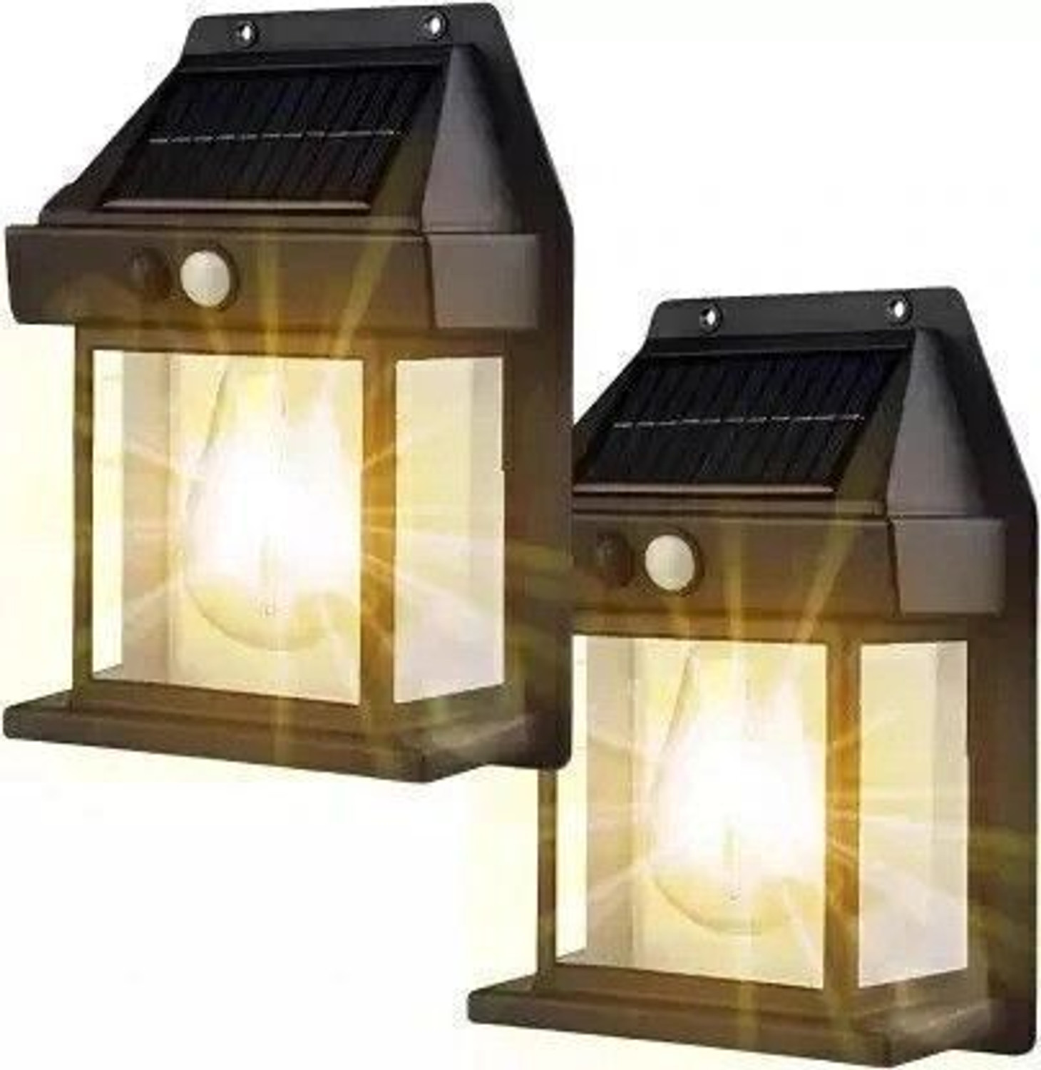 FLYDER Solar Wall Lights, Security Motion Sensor Solar Light For Home,Garden,Restaurant Solar Light Set