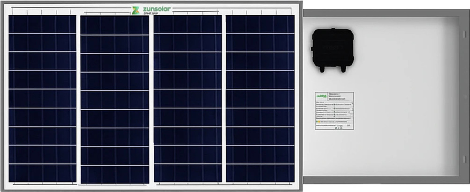 ZunSolar 50 Watt 12 Volt Mono PERC Solar Panel