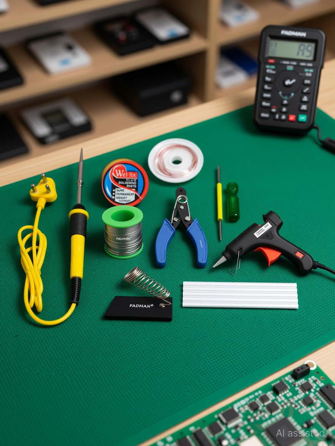 FADMAN Electric 25W Soldering Iron Kit - Set of 9 PT-9|Solder Wire|Cut