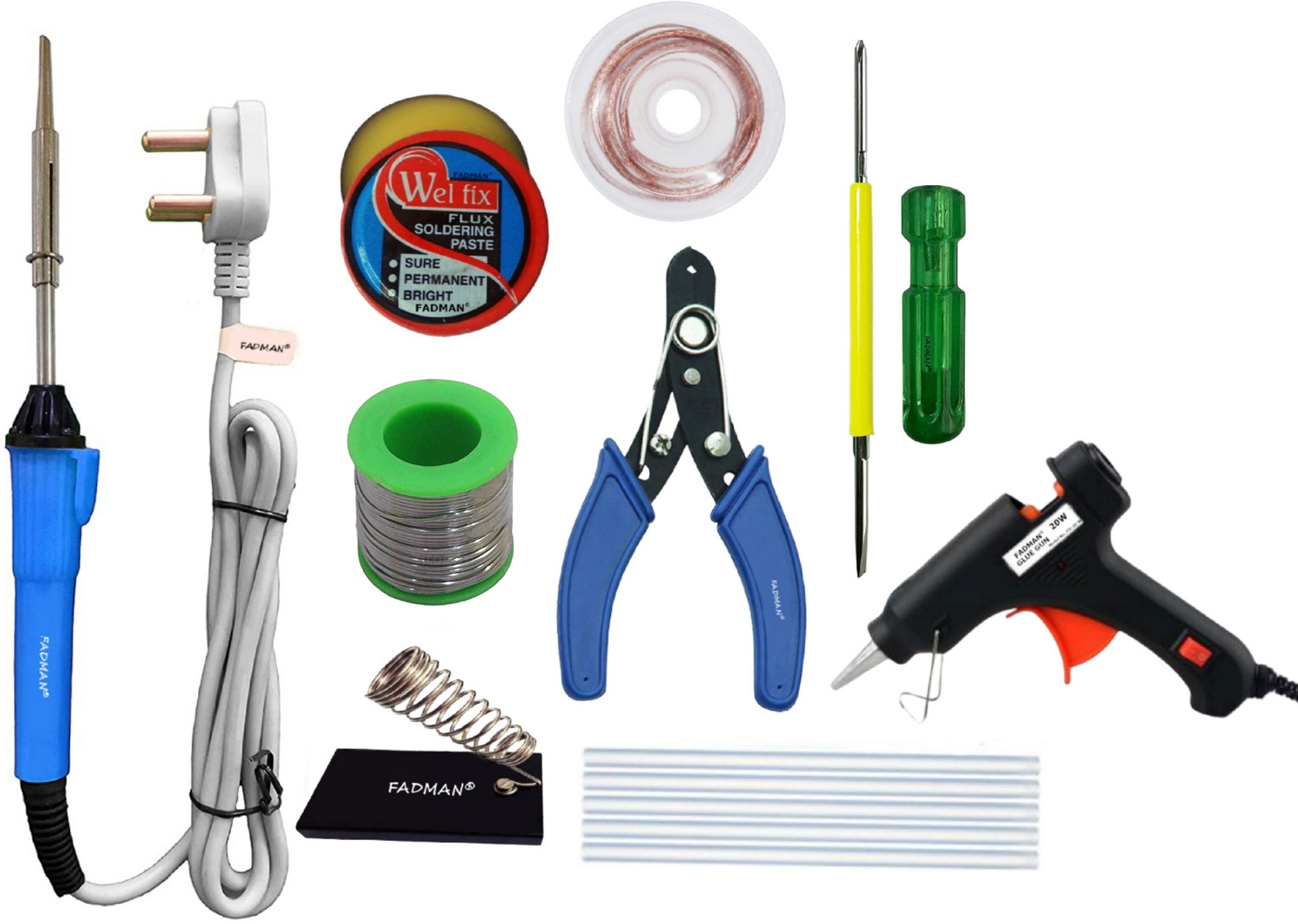FADMAN Basic Bundle Electric 25W Soldering Iron Kit - Set of 9 25 W Si