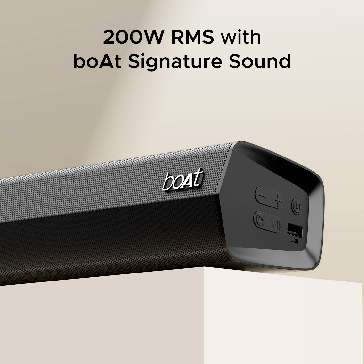 Image of boAt Aavante Bar 2000 Pro w / Wireless Subwoofer, Sleek Design & Remote Control 200 W Bluetooth Soundbar