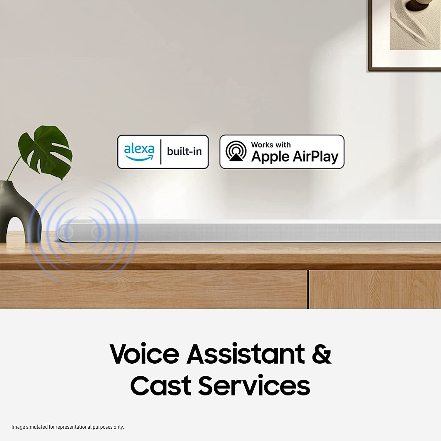 Image of Samsung HW-S801B /XL Ultra Slim Wireless Dolby Digital Plus, Active Voice Amplifier 330 W Bluetooth Soundbar