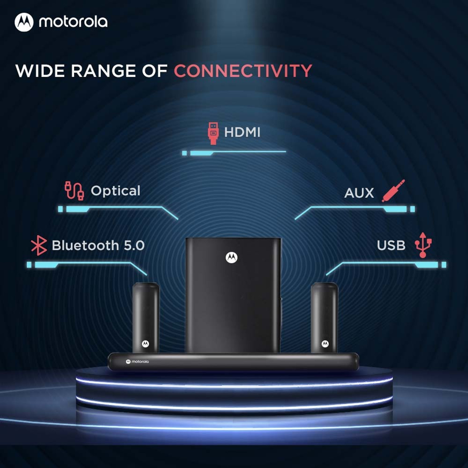 MOTOROLA AmphisoundX Vibe Dolby Digital 500 W Bluetooth Soundbar (Black
