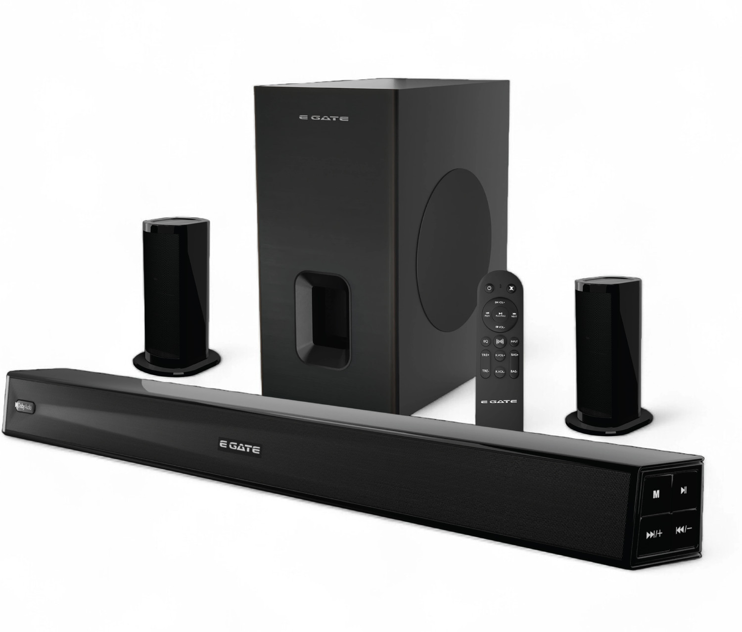 Egate Phantom 630DW Dolby Soundbar for TV with Wireless Subwoofer, 2 Satellite Speaker 540 W Bluetooth Soundbar