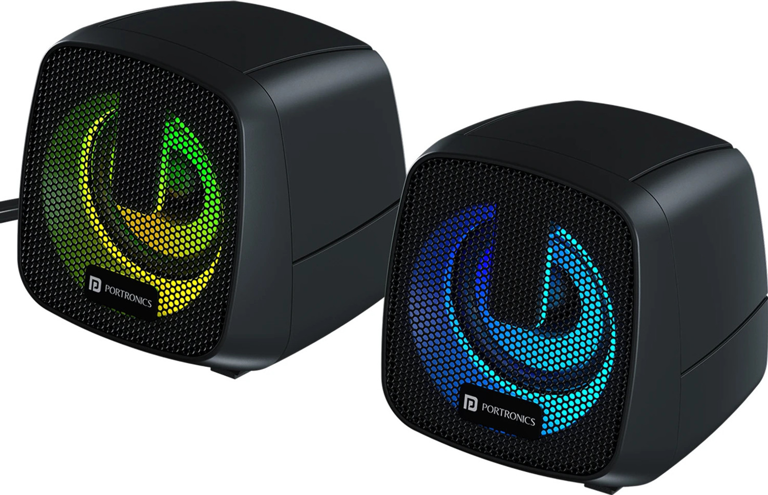 Portronics In Tune 6 6W HD Sound Desktop PC Speaker,3.5mm,LED Lights,U